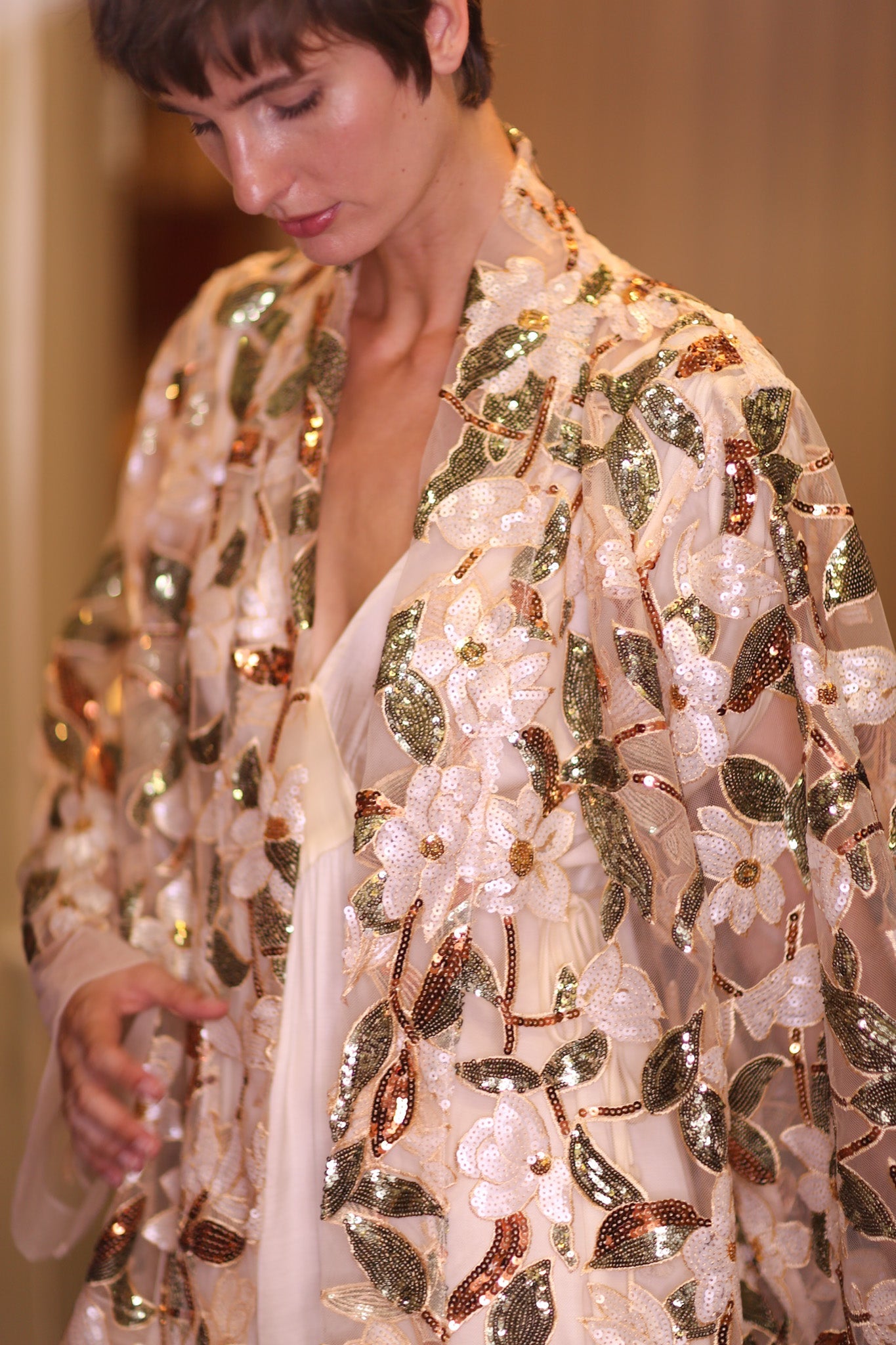 SILK SHORT KIMONO AMBER - MOMO STUDIO BERLIN - Berlin Concept Store - sustainable & ethical fashion