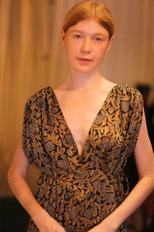 SILK VICTORIA DRESS PANSY - MOMO STUDIO BERLIN - Berlin Concept Store - sustainable & ethical fashion