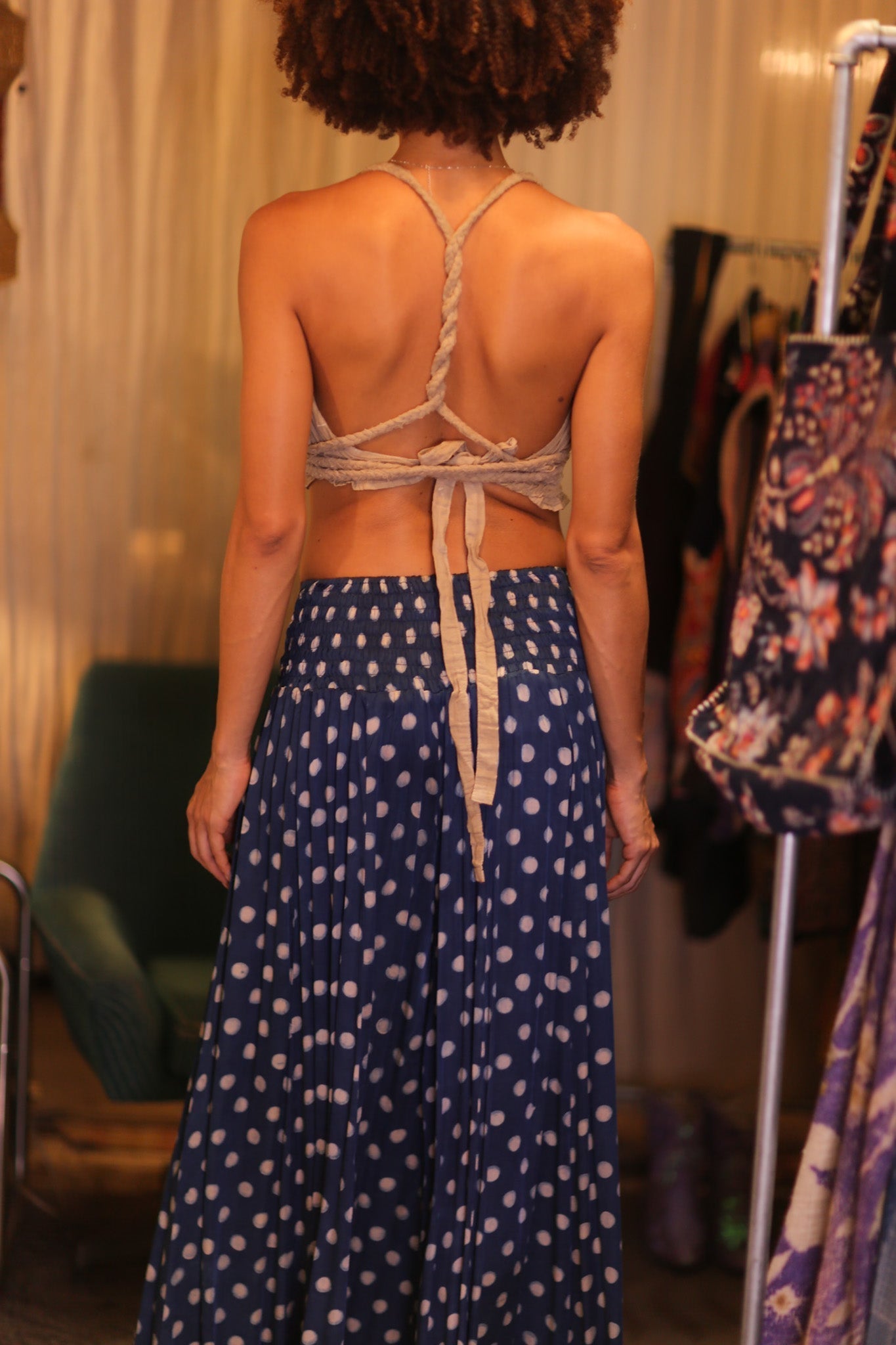 SILK WIDE LEG PANT MOONLET - BANGKOK TAILOR CLOTHING STORE - HANDMADE CLOTHING