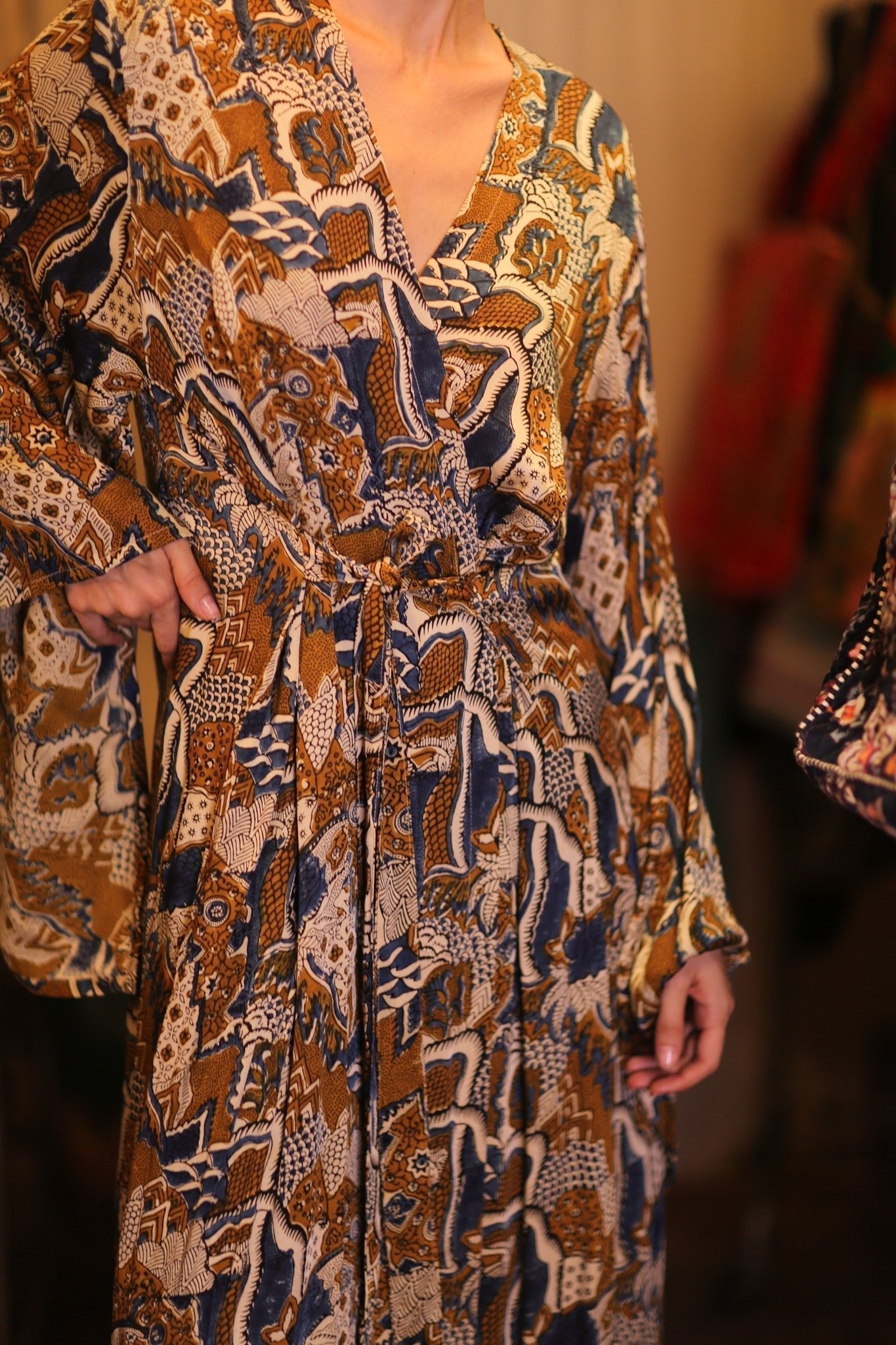 SILK WING KIMONO PINA AZURA - MOMO STUDIO BERLIN - Berlin Concept Store - sustainable & ethical fashion