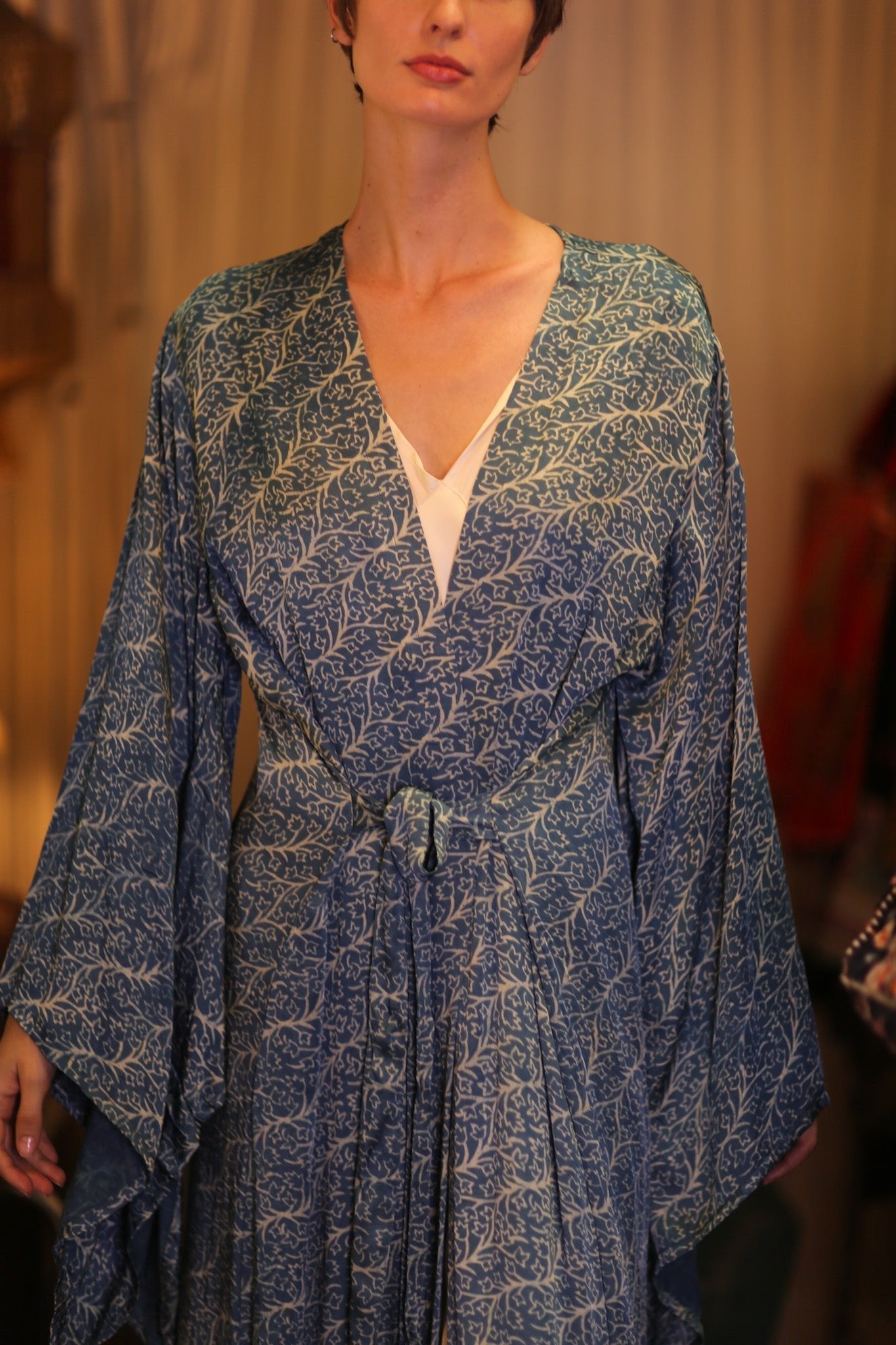 SILK WING KIMONO PINA CORAL - MOMO STUDIO BERLIN - Berlin Concept Store - sustainable & ethical fashion