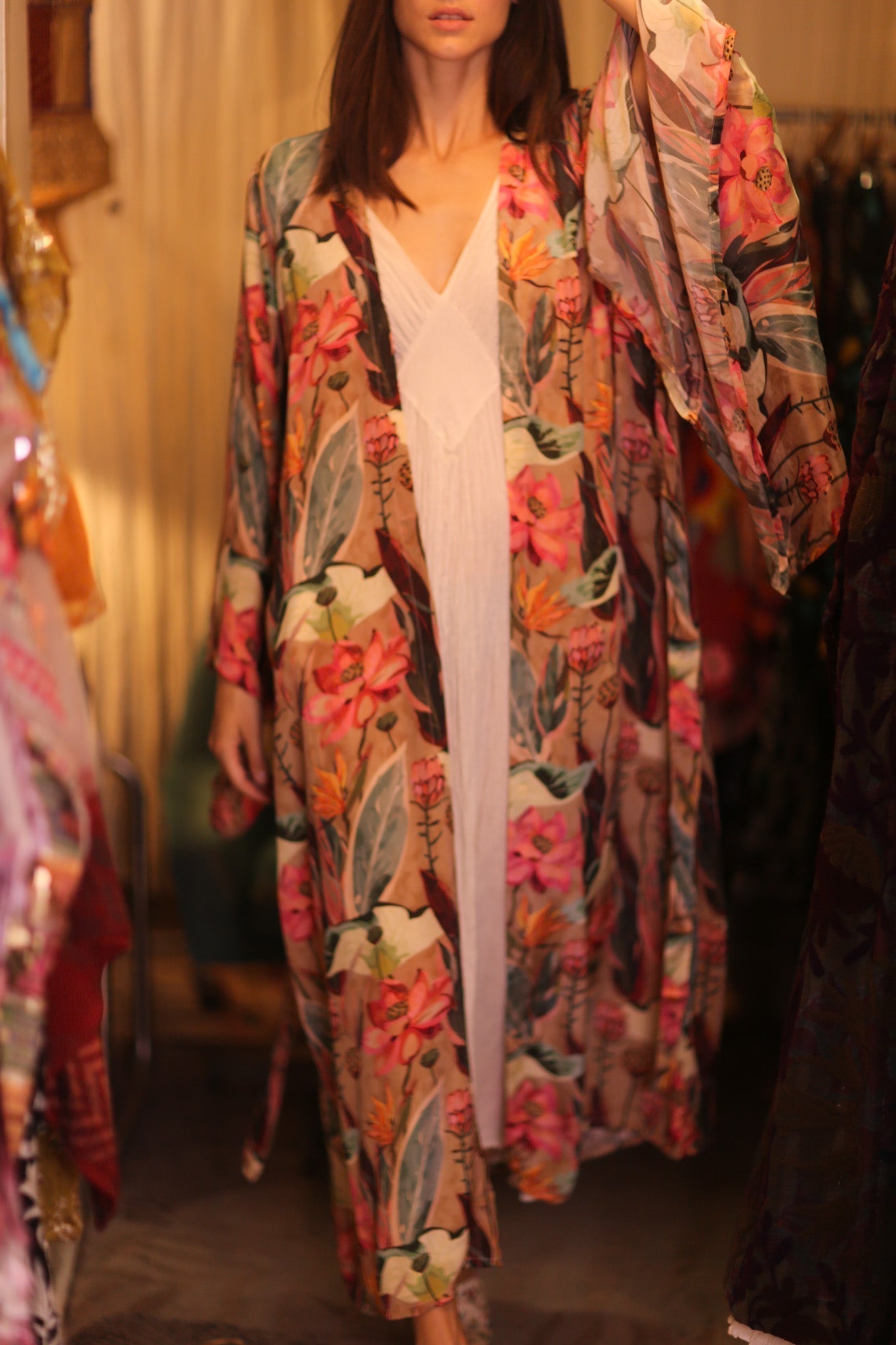 SILK WING KIMONO PINA FLORAL PINKY - MOMO STUDIO BERLIN - Berlin Concept Store - sustainable & ethical fashion