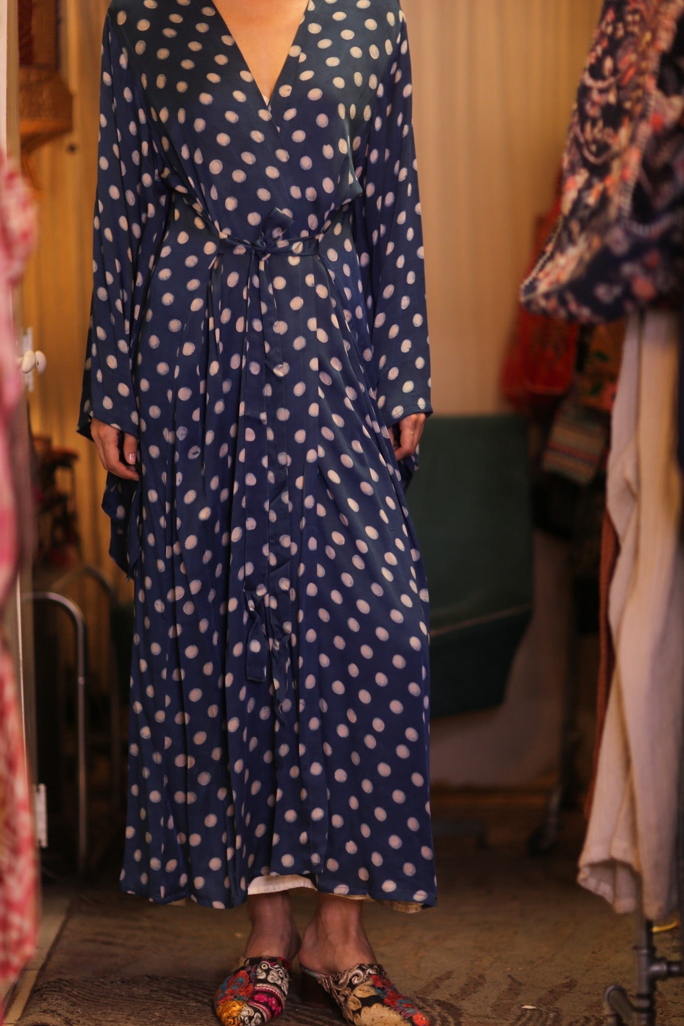 SILK WING KIMONO PINA POLKA DOT MOONLET - MOMO STUDIO BERLIN - Berlin Concept Store - sustainable & ethical fashion