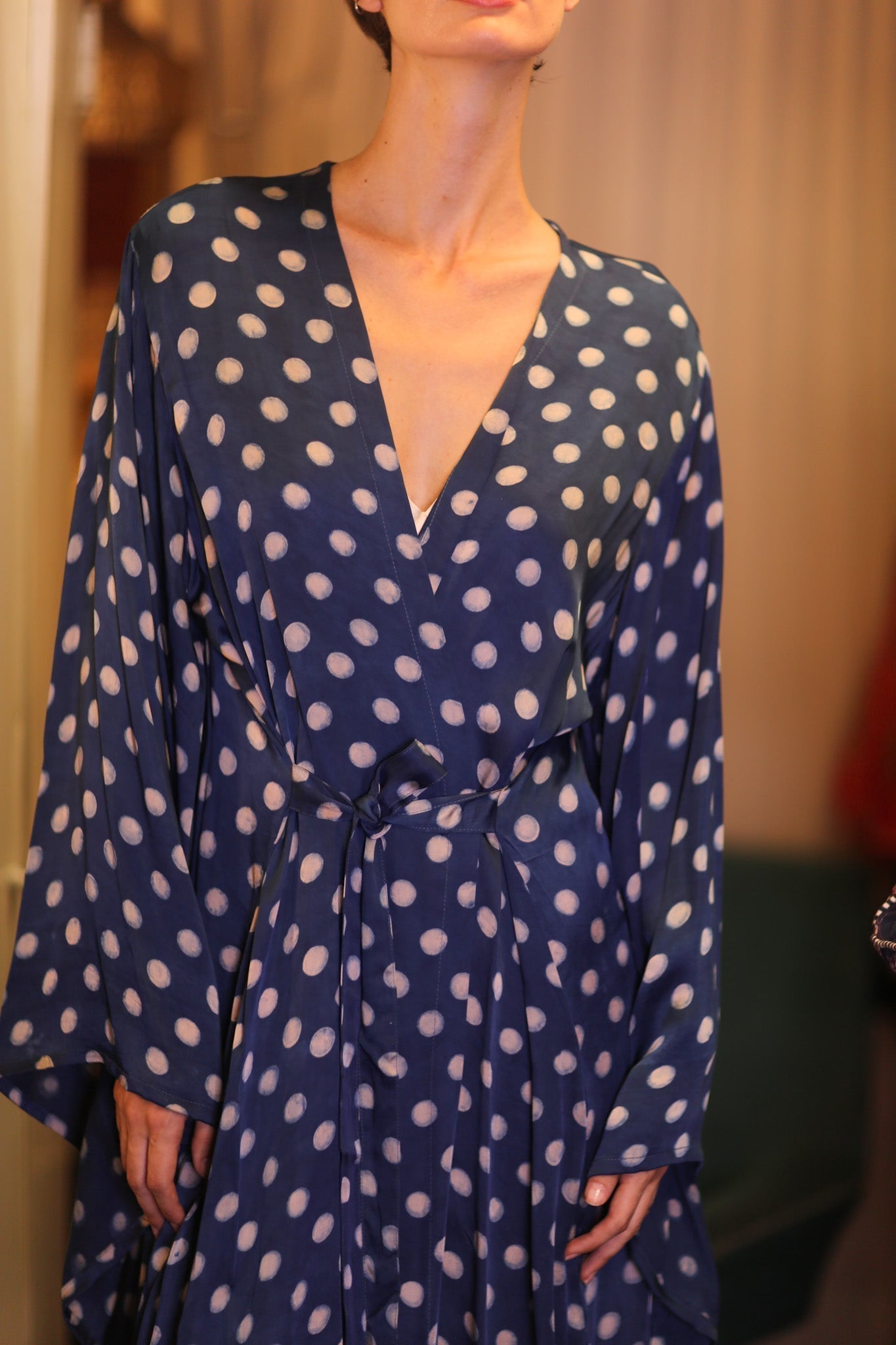 SILK WING KIMONO PINA POLKA DOT MOONLET - MOMO STUDIO BERLIN - Berlin Concept Store - sustainable & ethical fashion