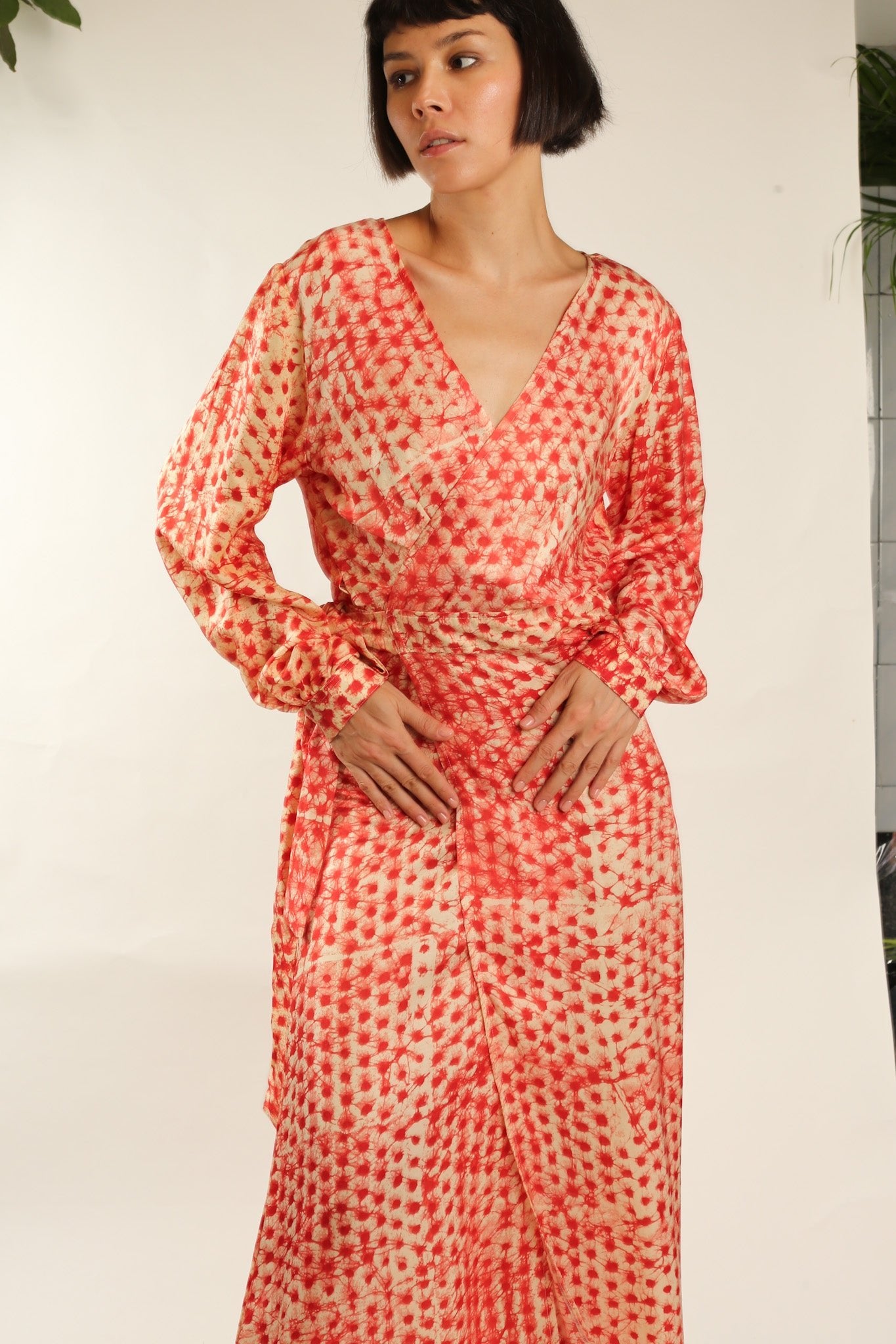 Silk WRAP DRESS CECYLIA - MOMO STUDIO BERLIN - Berlin Concept Store - sustainable & ethical fashion