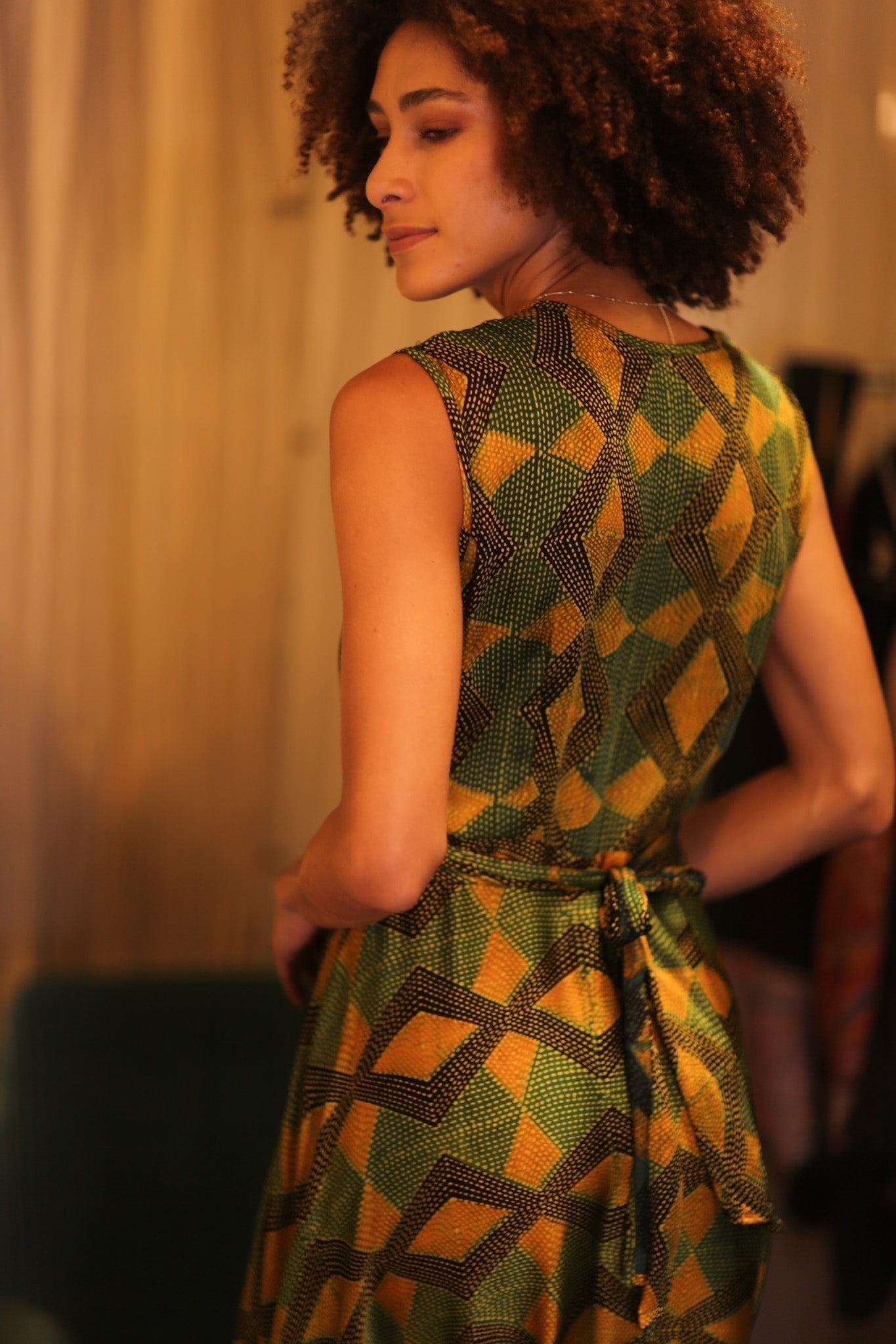 SILK WRAP DRESS GABRIELE AMBER - MOMO STUDIO BERLIN - Berlin Concept Store - sustainable & ethical fashion