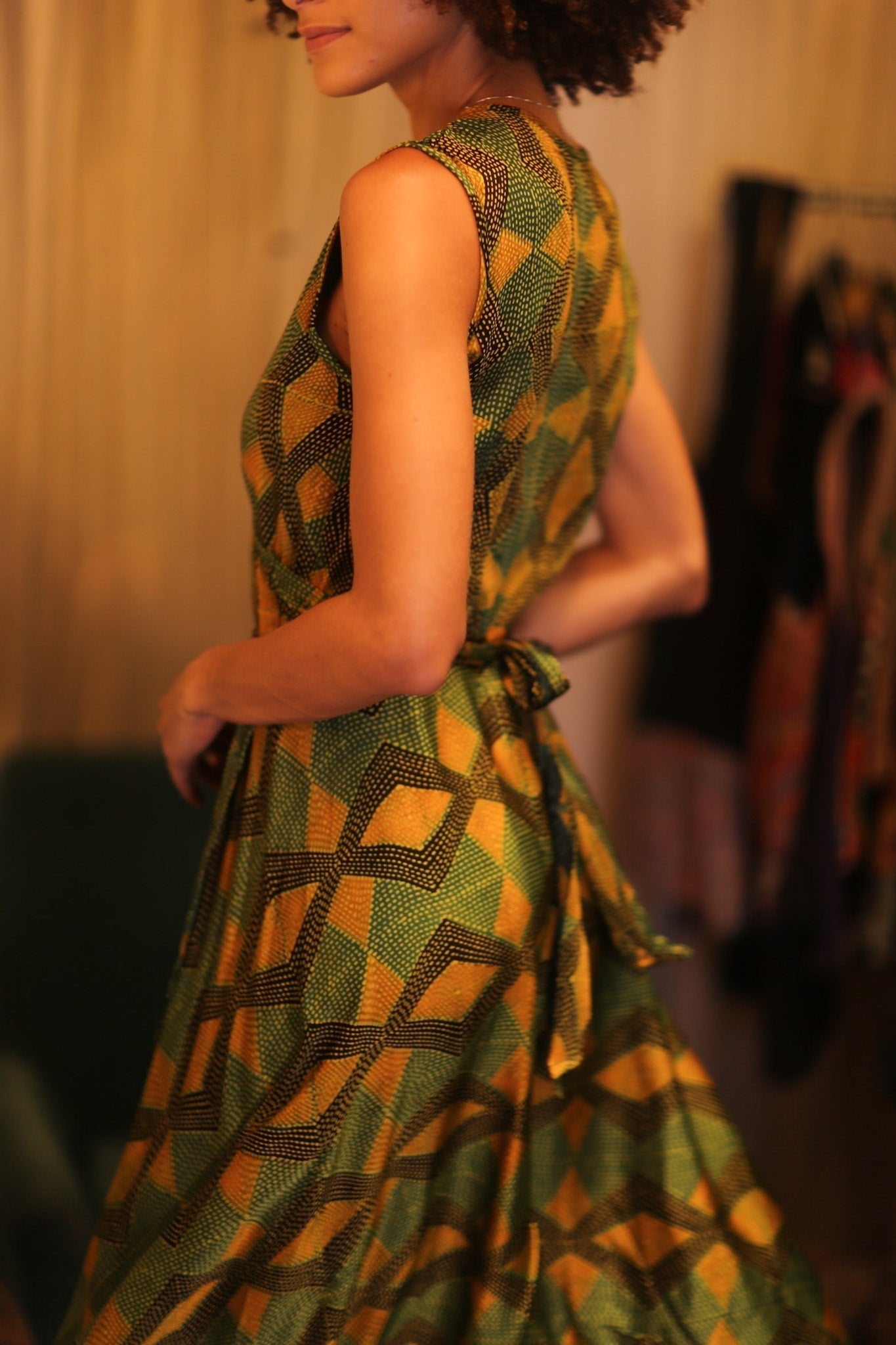 SILK WRAP DRESS GABRIELE AMBER - MOMO STUDIO BERLIN - Berlin Concept Store - sustainable & ethical fashion
