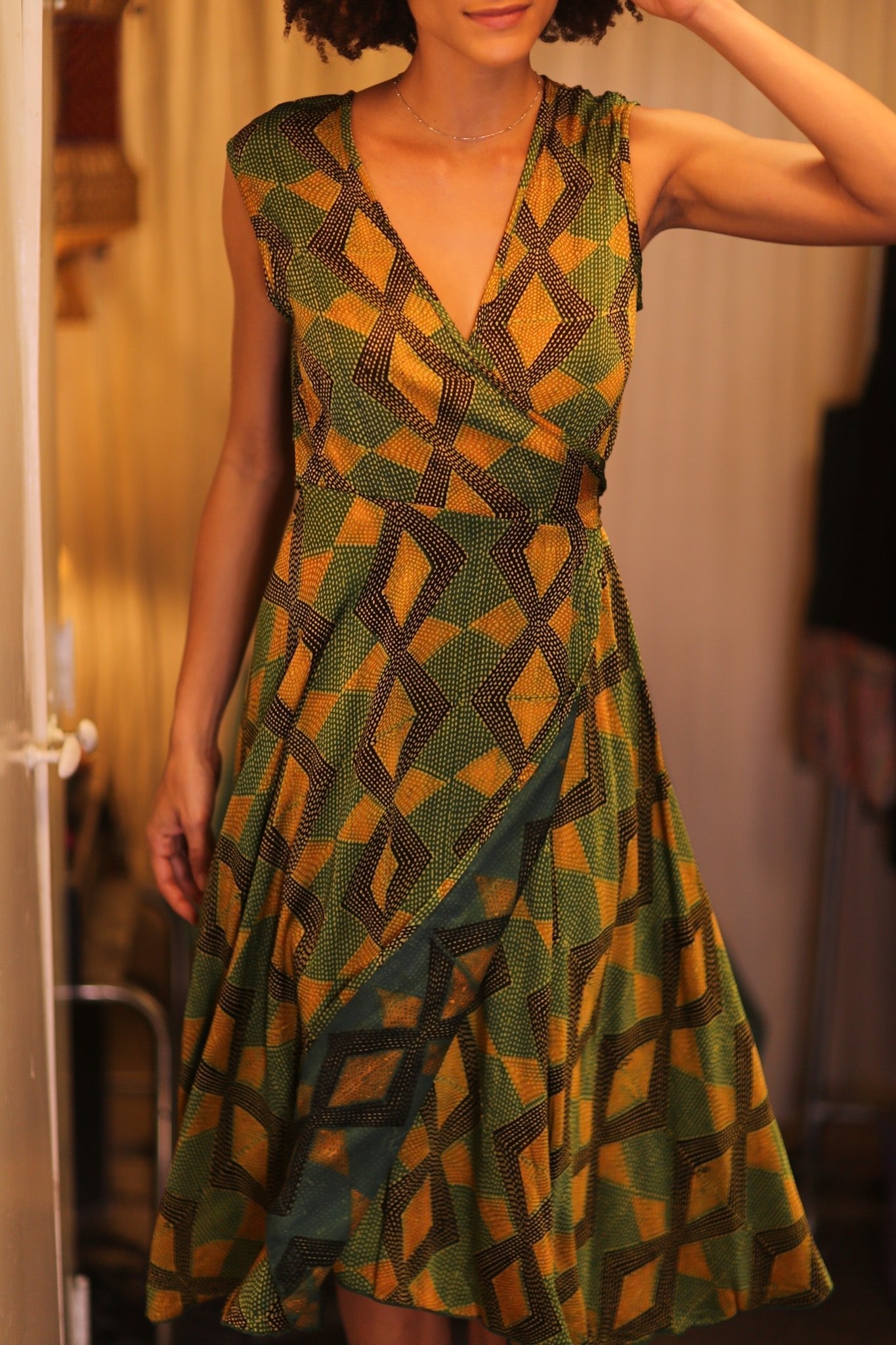 SILK WRAP DRESS GABRIELE AMBER - MOMO STUDIO BERLIN - Berlin Concept Store - sustainable & ethical fashion