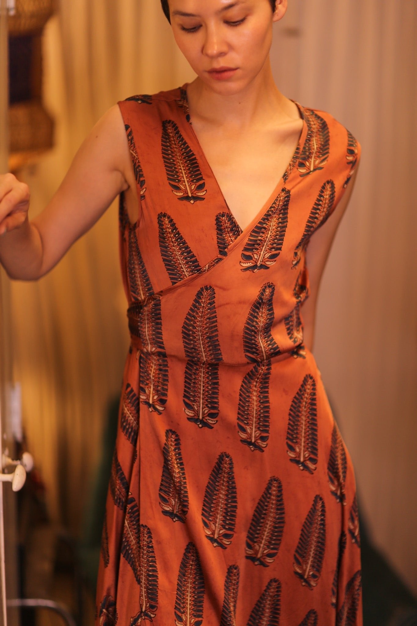 SILK WRAP DRESS GABRIELE PAN - MOMO STUDIO BERLIN - Berlin Concept Store - sustainable & ethical fashion