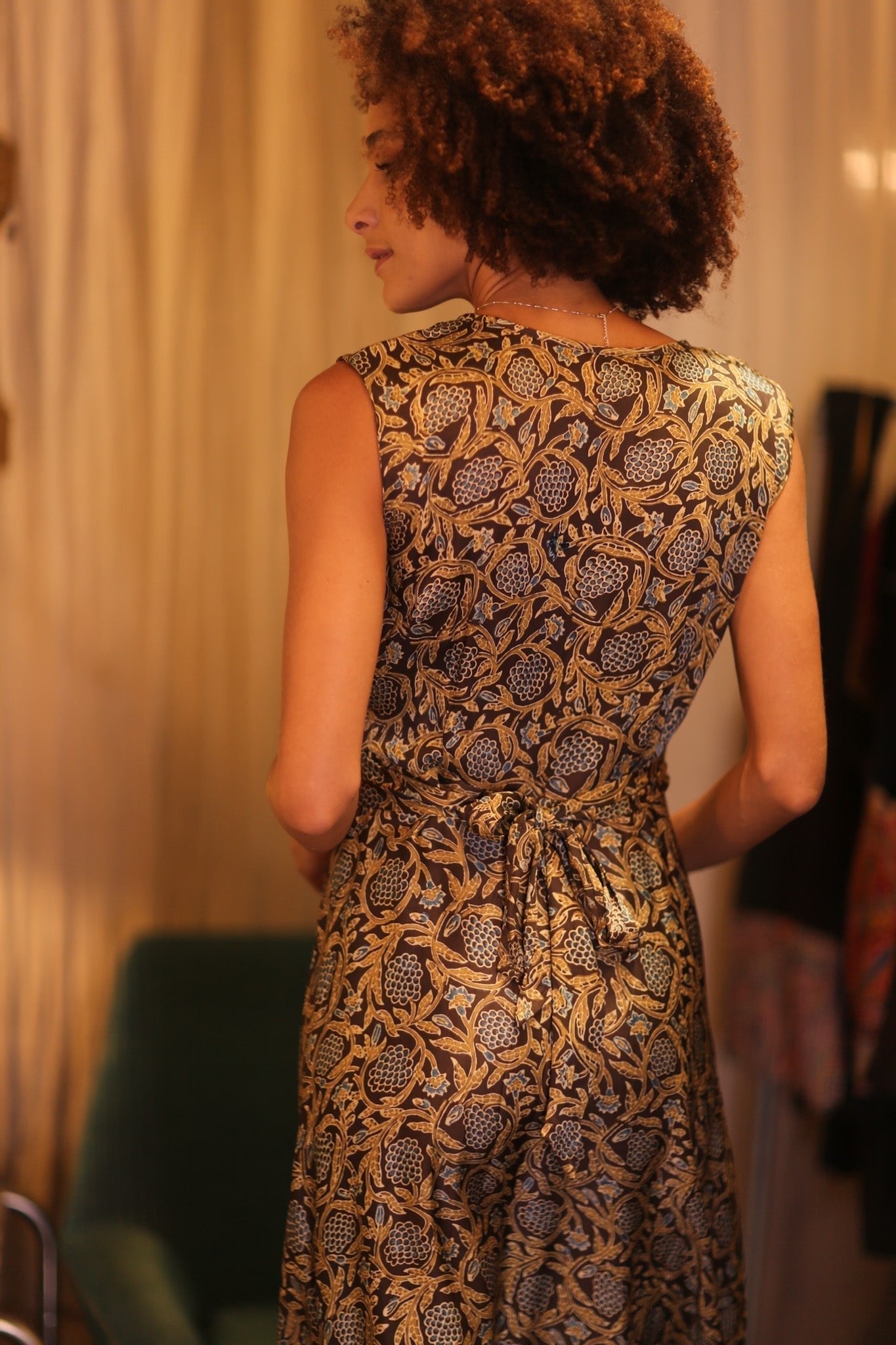 SILK WRAP DRESS GABRIELE PANSY - MOMO STUDIO BERLIN - Berlin Concept Store - sustainable & ethical fashion