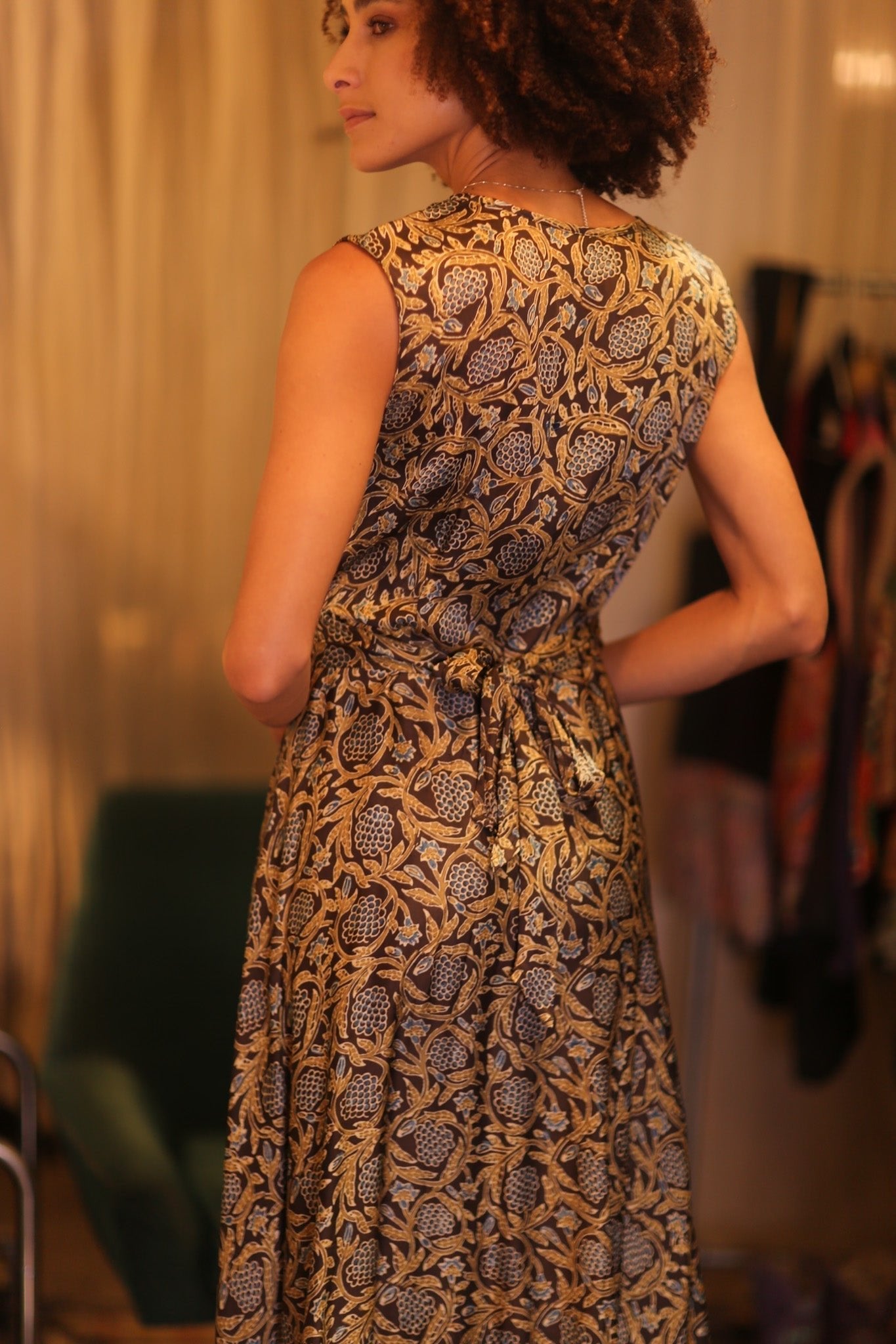 SILK WRAP DRESS GABRIELE PANSY - MOMO STUDIO BERLIN - Berlin Concept Store - sustainable & ethical fashion
