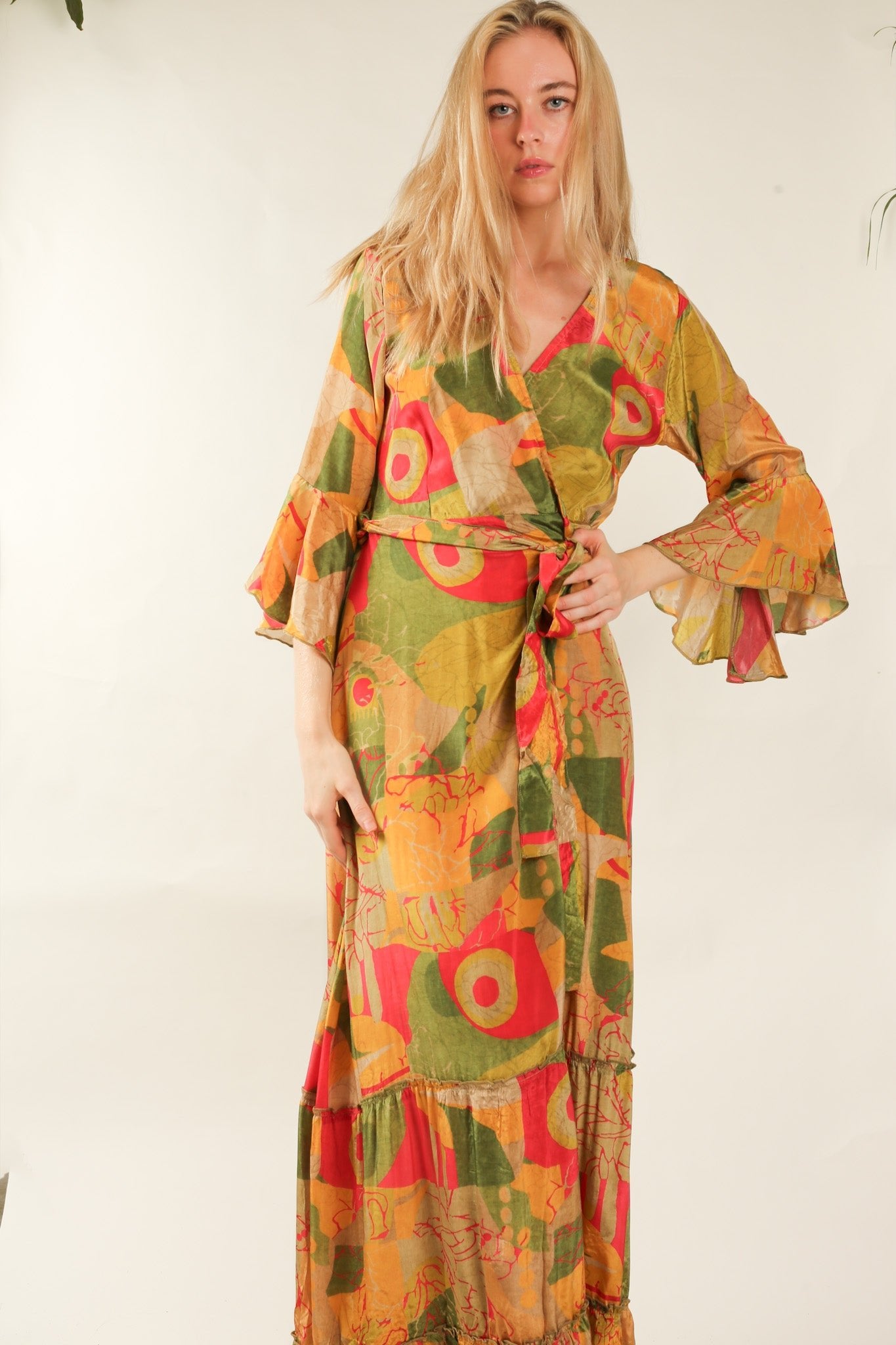 SILK WRAP DRESS KIMONO ISARA - MOMO STUDIO BERLIN - Berlin Concept Store - sustainable & ethical fashion