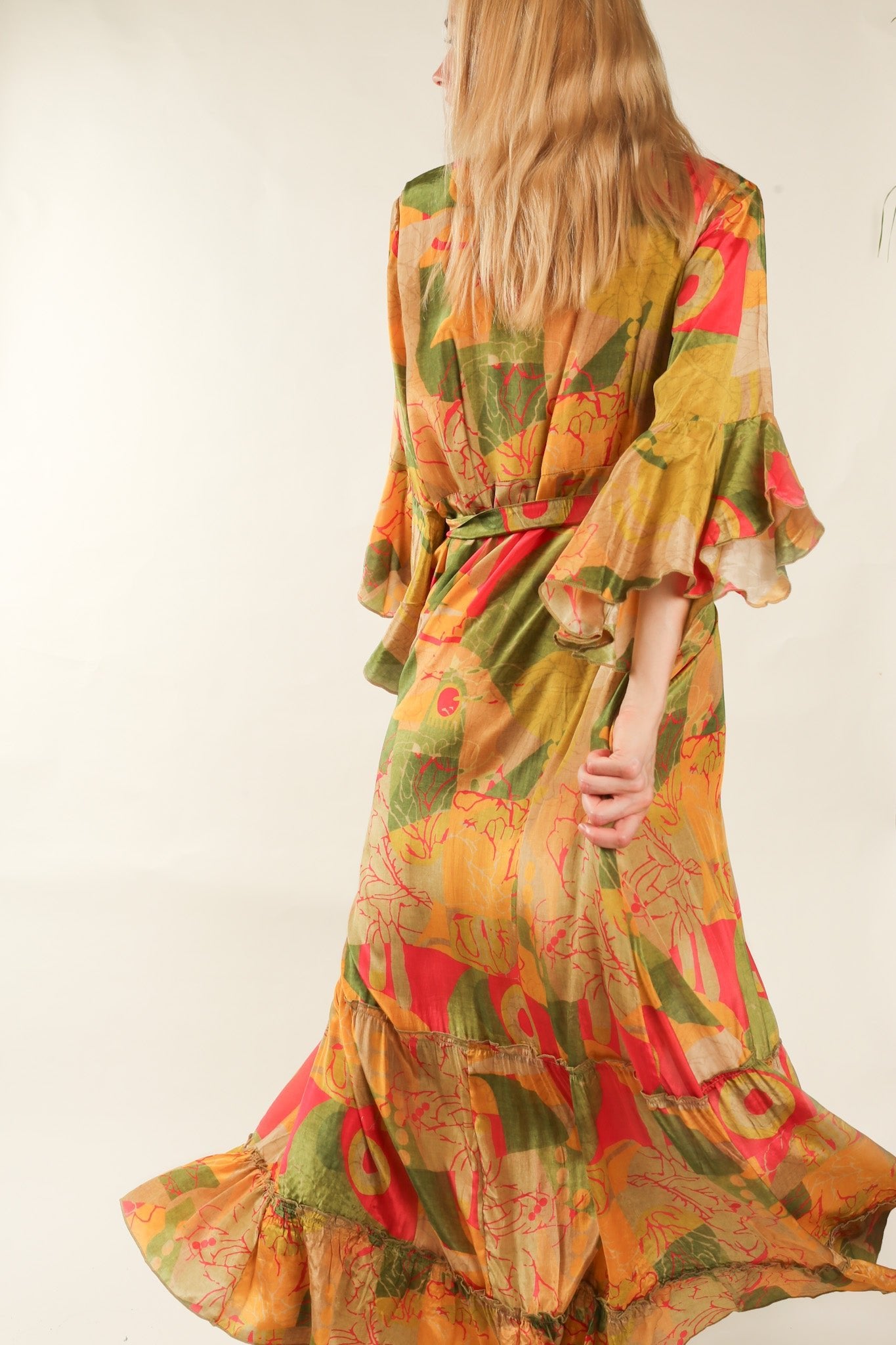 SILK WRAP DRESS KIMONO ISARA - MOMO STUDIO BERLIN - Berlin Concept Store - sustainable & ethical fashion