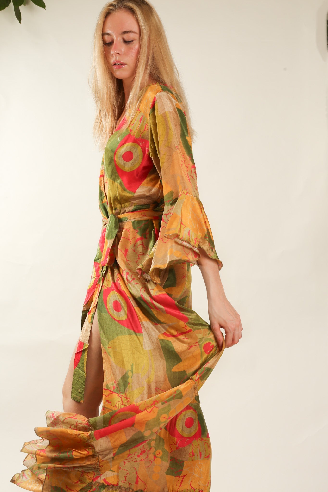 SILK WRAP DRESS KIMONO ISARA - MOMO STUDIO BERLIN - Berlin Concept Store - sustainable & ethical fashion