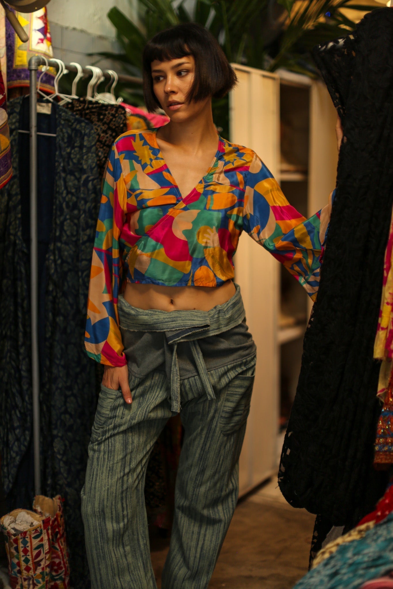 SILK WRAP TOP FRANCESCA - MOMO STUDIO BERLIN - Berlin Concept Store - sustainable & ethical fashion