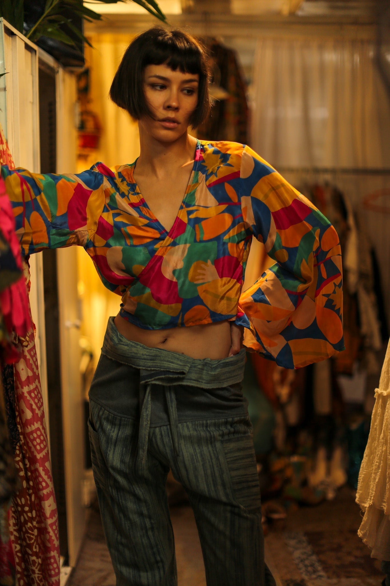 SILK WRAP TOP FRANCESCA - MOMO STUDIO BERLIN - Berlin Concept Store - sustainable & ethical fashion