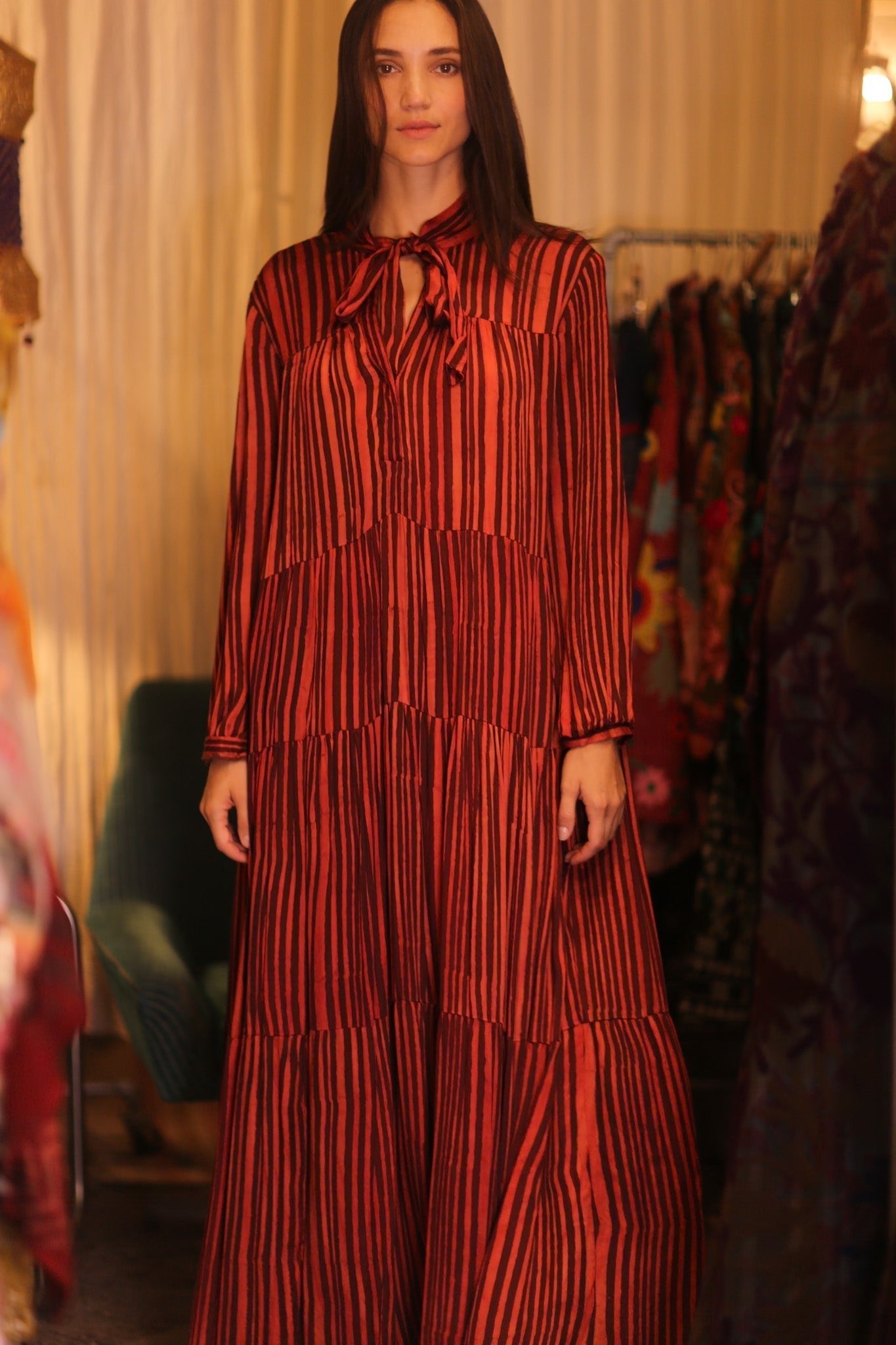 SILK XL BUTTONED DRESS LOA SILAS - MOMO STUDIO BERLIN - Berlin Concept Store - sustainable & ethical fashion