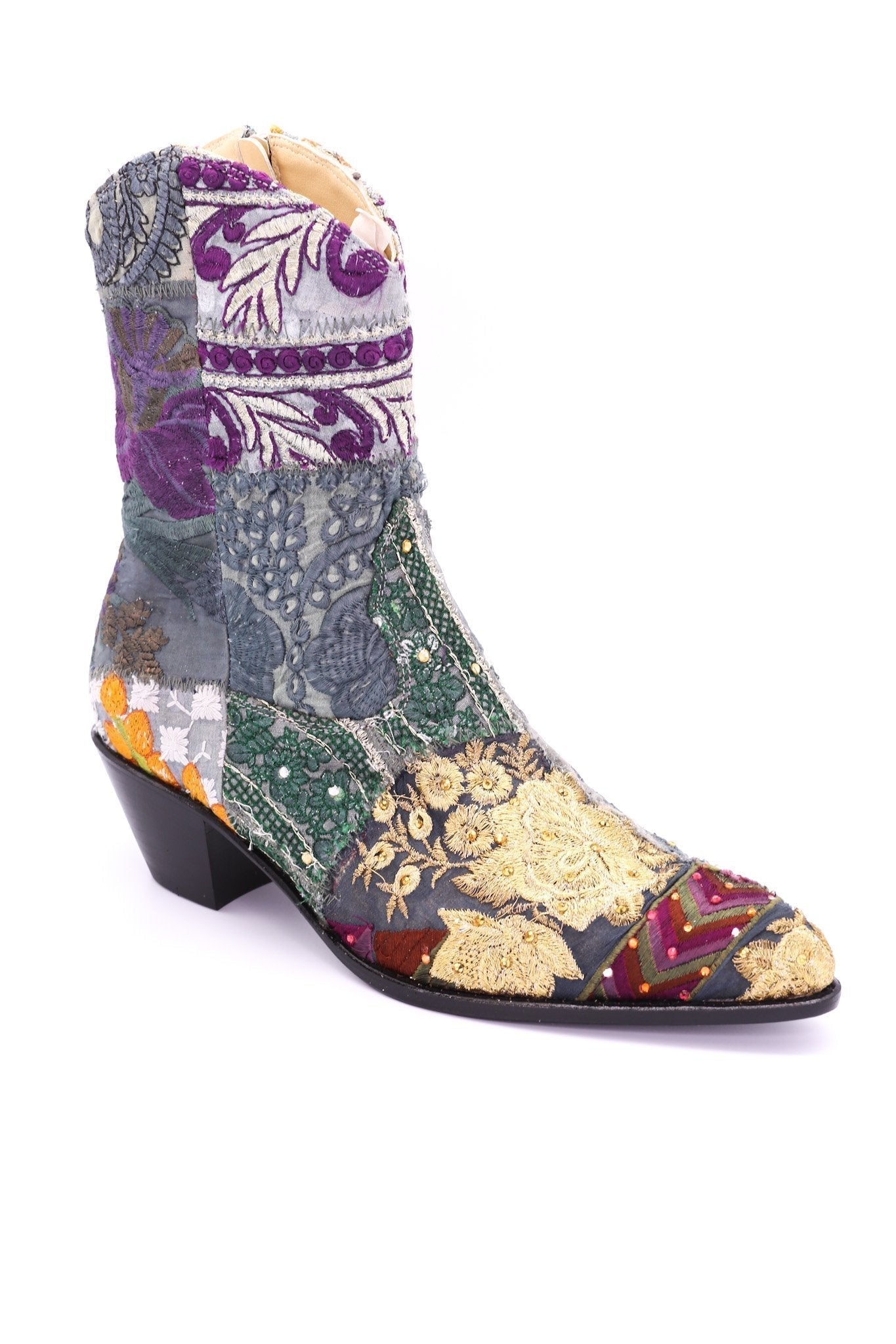 SUNNY DAYS EMBROIDERED ANKLE BOOTS - MOMO STUDIO BERLIN - Berlin Concept Store - sustainable & ethical fashion