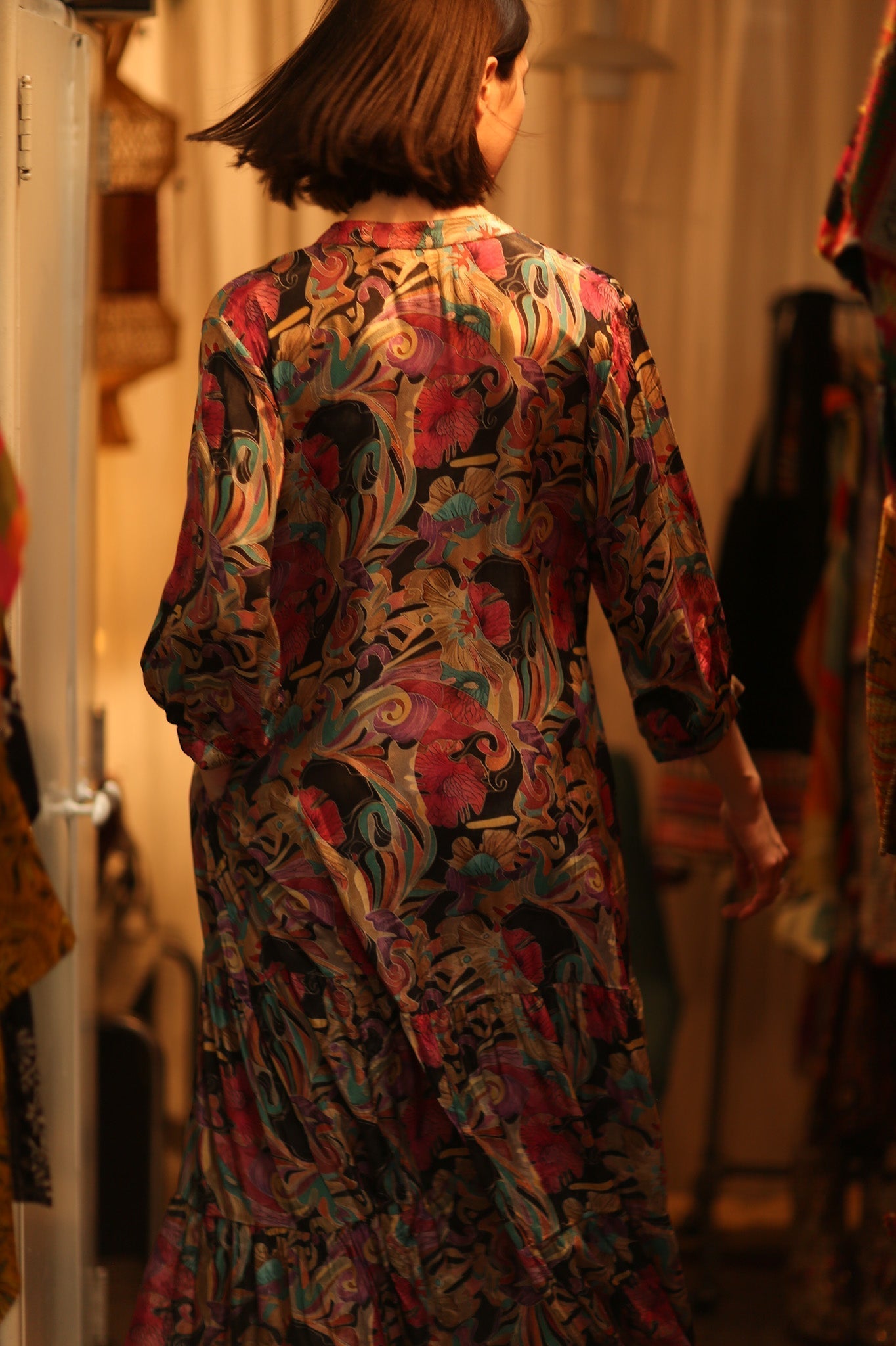 SUSIE SILK DRESS BLACK JUNGLE FEVER - MOMO STUDIO BERLIN - Berlin Concept Store - sustainable & ethical fashion