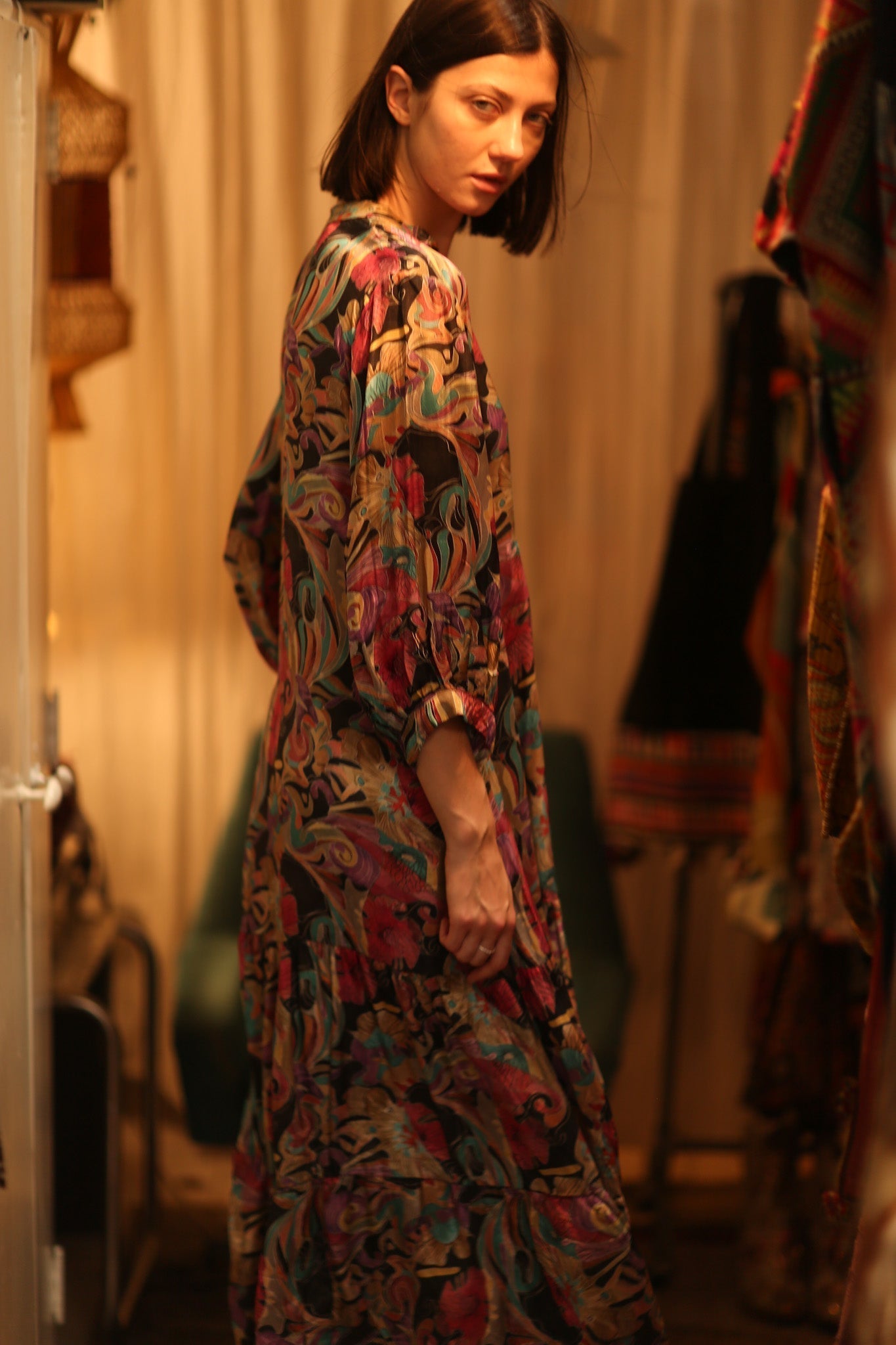 SUSIE SILK DRESS BLACK JUNGLE FEVER - MOMO STUDIO BERLIN - Berlin Concept Store - sustainable & ethical fashion