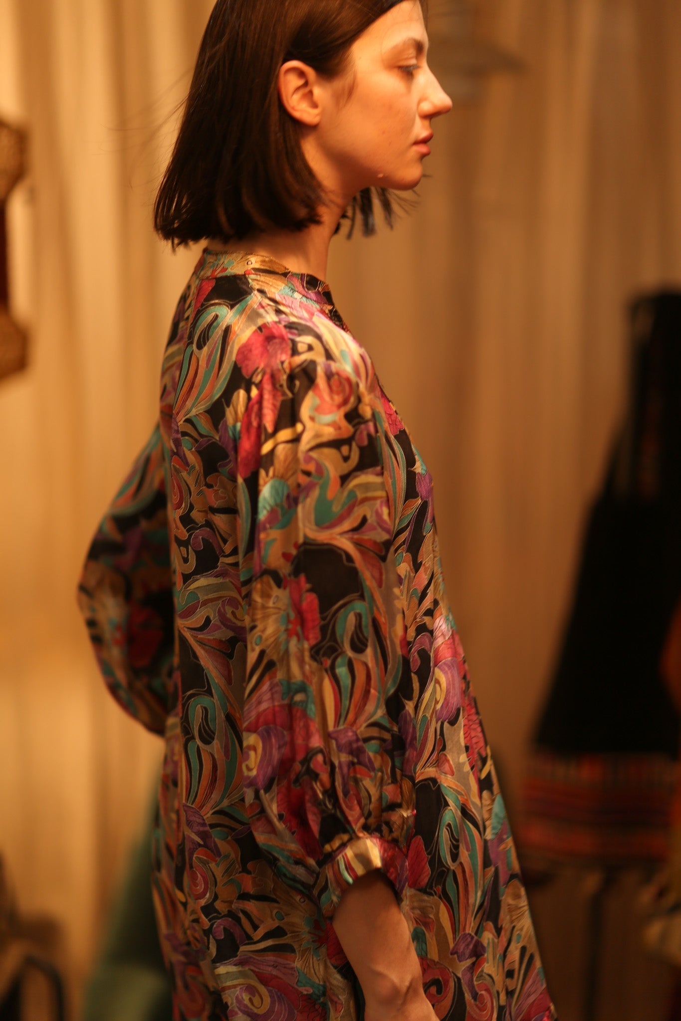 SUSIE SILK DRESS BLACK JUNGLE FEVER - MOMO STUDIO BERLIN - Berlin Concept Store - sustainable & ethical fashion