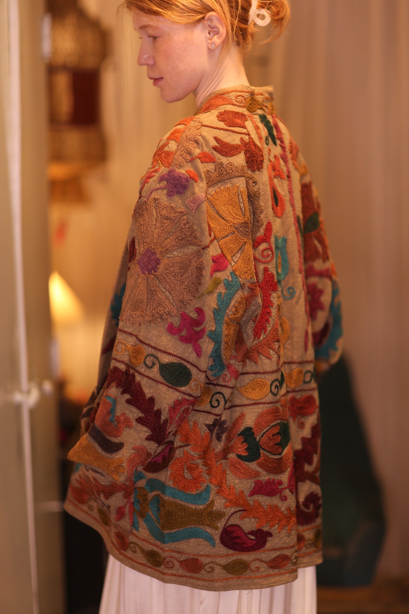 SUZANI EMBROIDERED SHORT KIMONO MONTY DWARF - MOMO STUDIO BERLIN - Berlin Concept Store - sustainable & ethical fashion