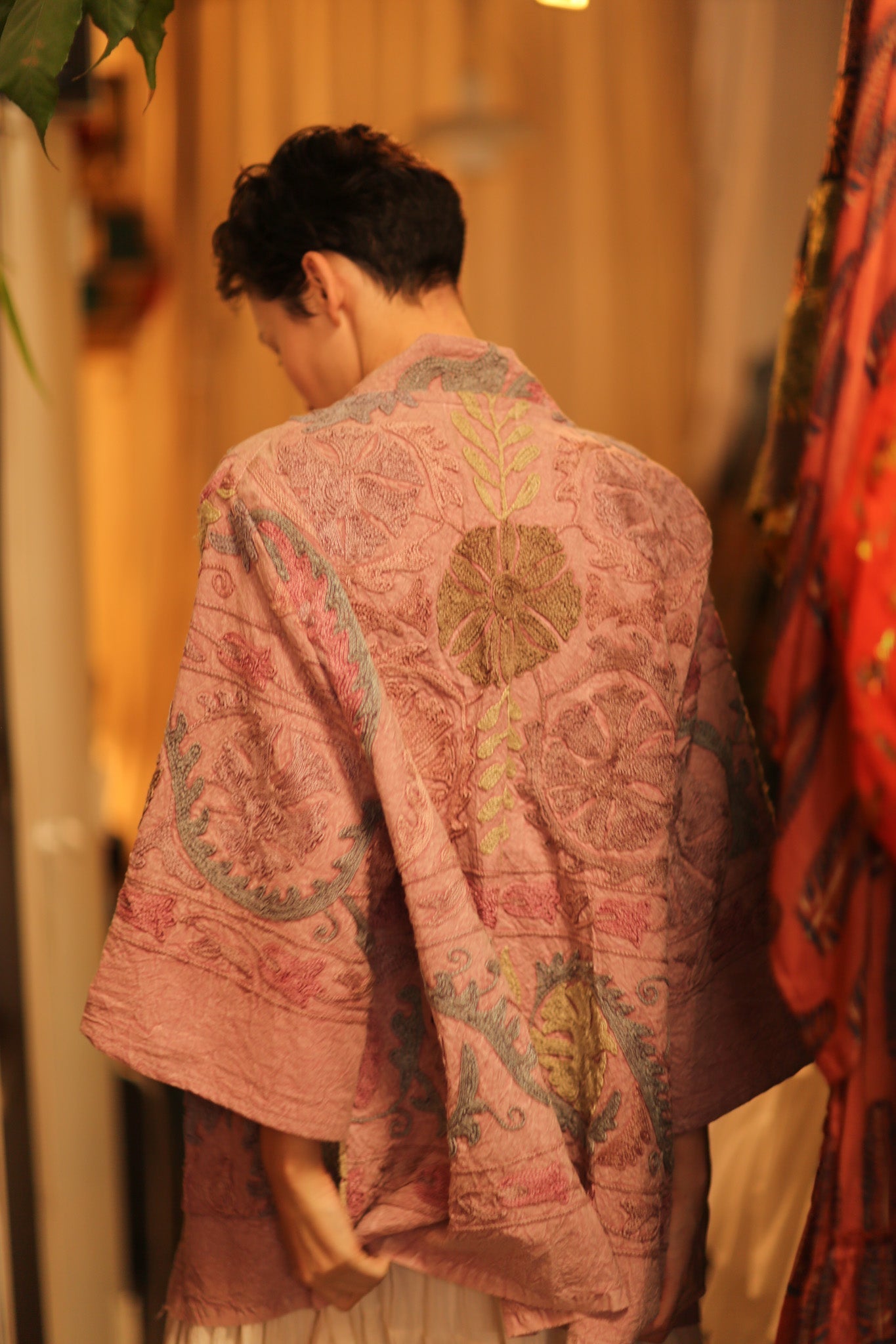 SUZANI SHORT KIMONO MONTY PINK ASSORTED - MOMO STUDIO BERLIN - Berlin Concept Store - sustainable & ethical fashion