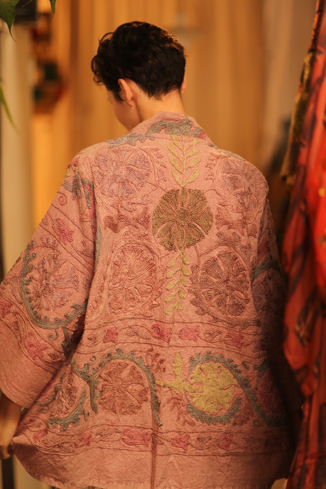 SUZANI SHORT KIMONO MONTY PINK ASSORTED - MOMO STUDIO BERLIN - Berlin Concept Store - sustainable & ethical fashion