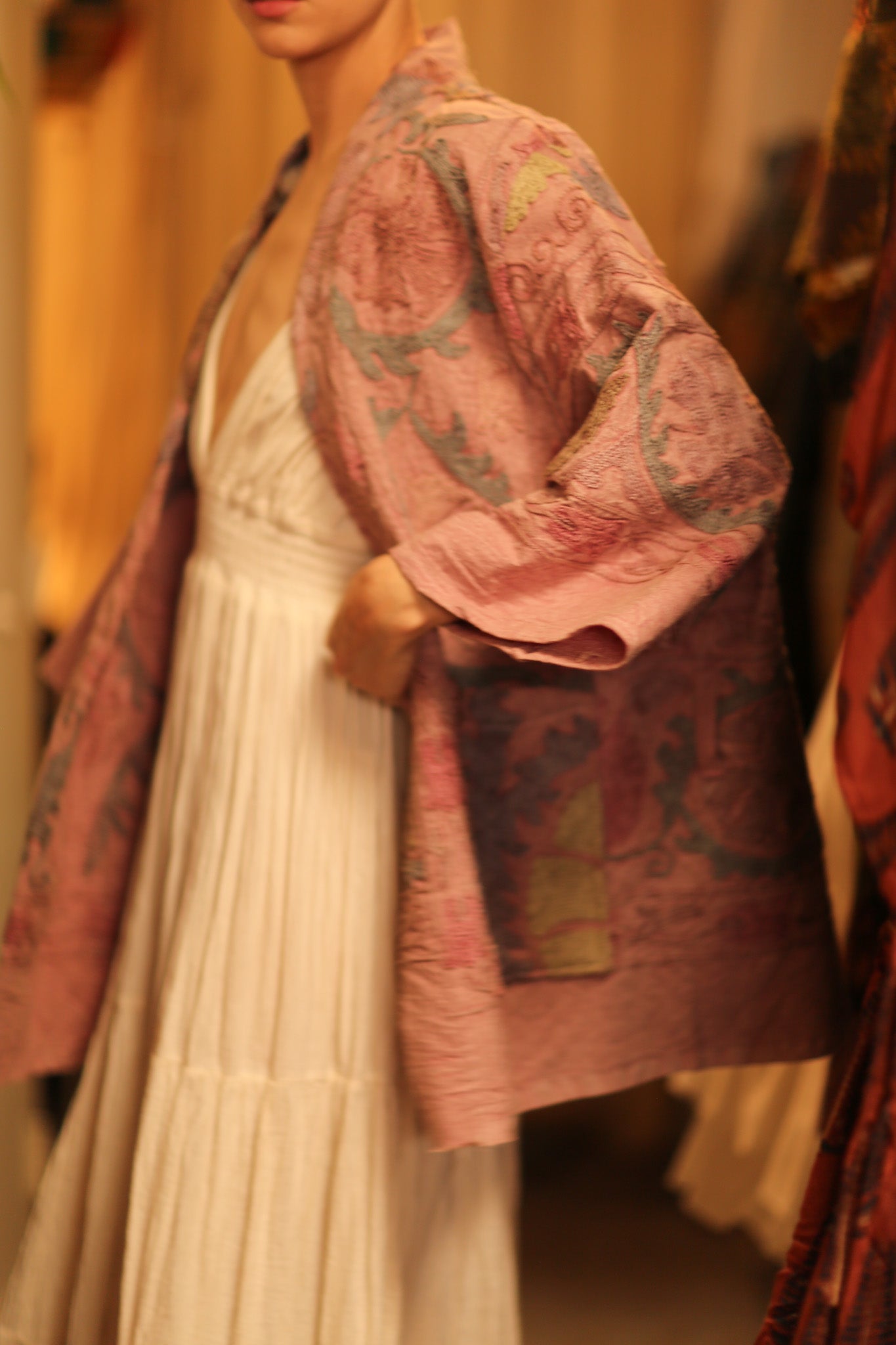 SUZANI SHORT KIMONO MONTY PINK ASSORTED - MOMO STUDIO BERLIN - Berlin Concept Store - sustainable & ethical fashion