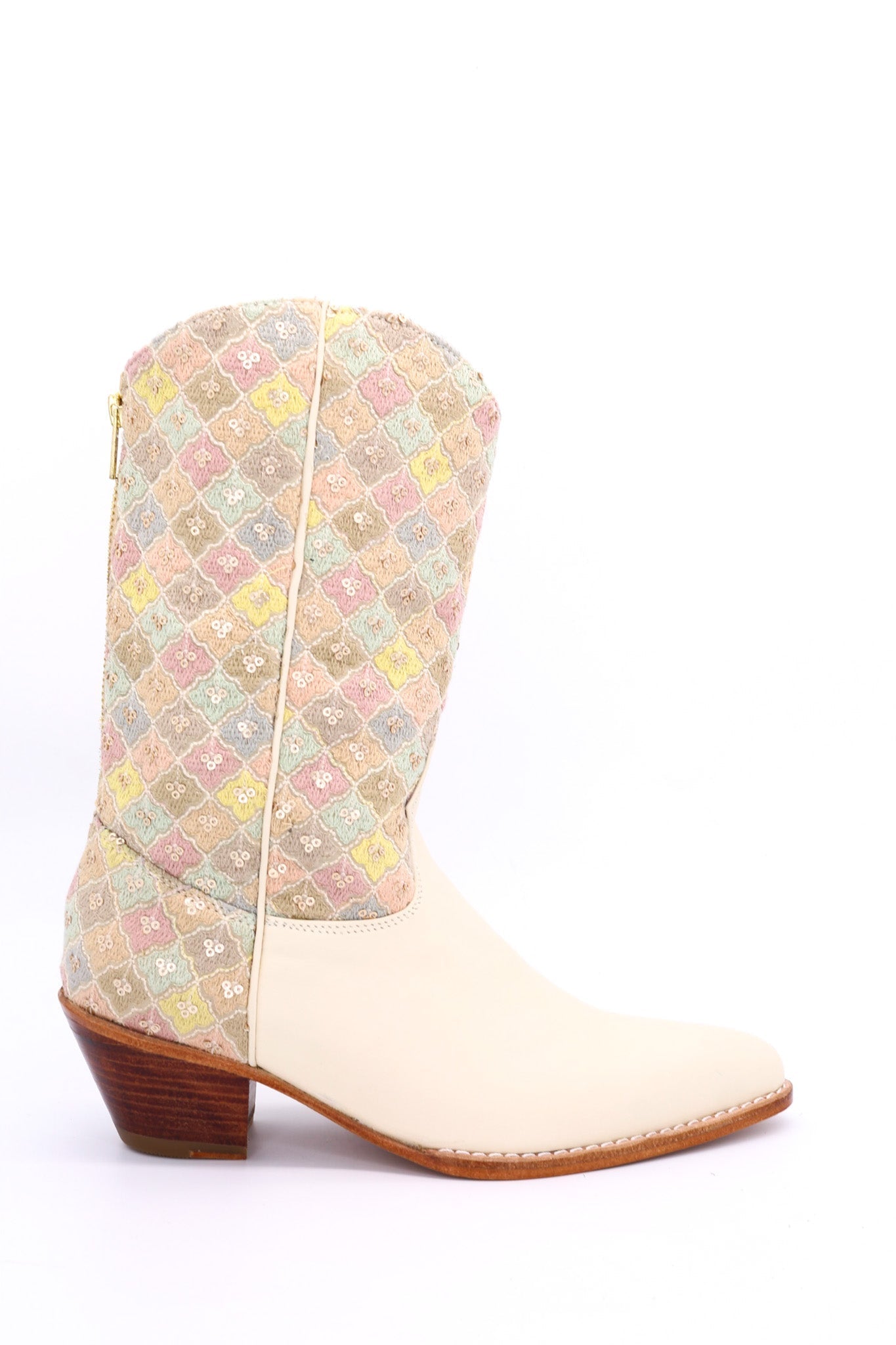 TENDER PASTEL COLOR SEQUIN EMBROIDERED BOOTS ELI - MOMO STUDIO BERLIN - Berlin Concept Store - sustainable & ethical fashion