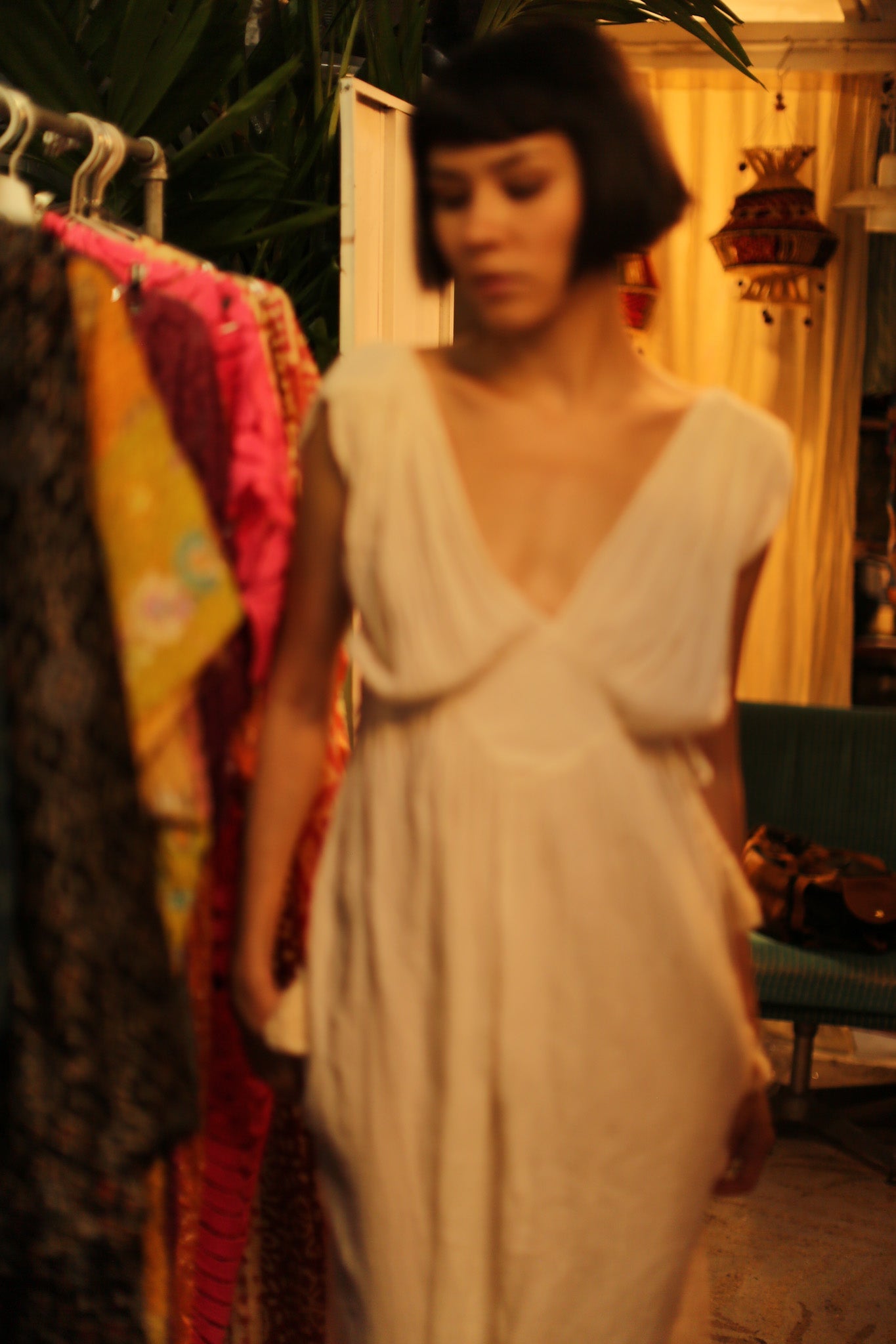 V NECK COTTON SHOUlDER DRESS CLIO - MOMO STUDIO BERLIN - Berlin Concept Store - sustainable & ethical fashion