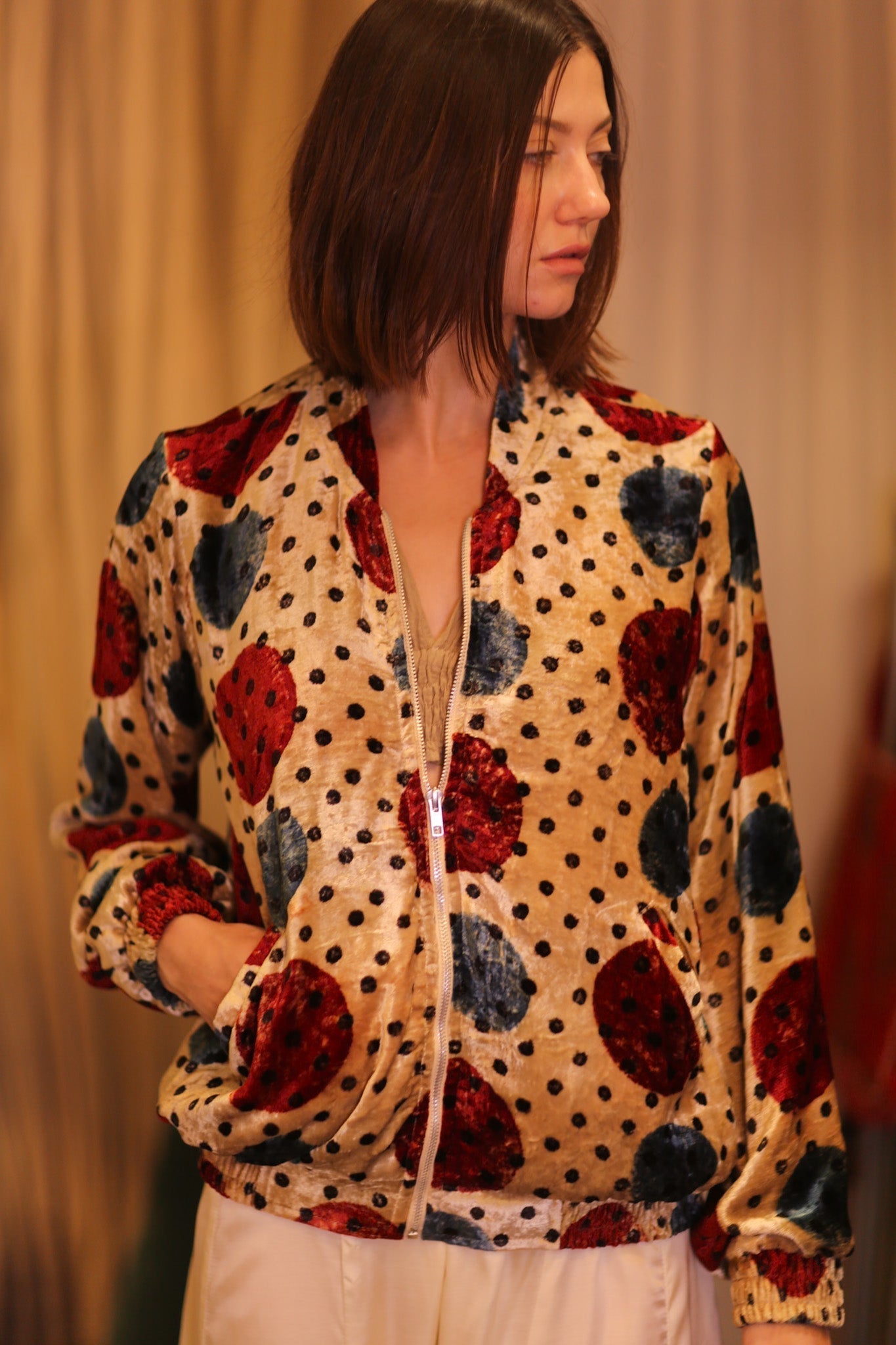 VELVET BOMBER JACKET FMOON - MOMO STUDIO BERLIN - Berlin Concept Store - sustainable & ethical fashion