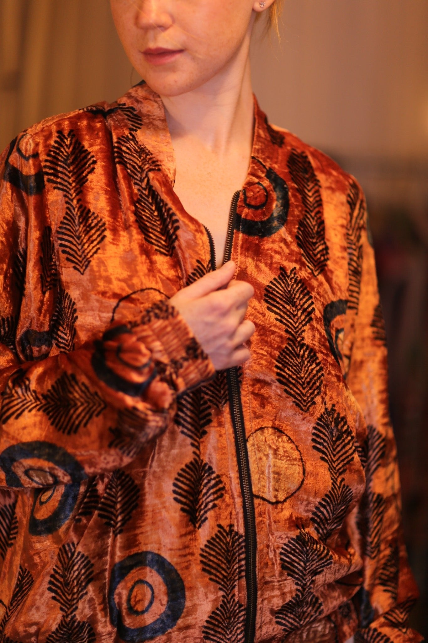 VELVET BOMBER JACKET SUNSET - MOMO STUDIO BERLIN - Berlin Concept Store - sustainable & ethical fashion