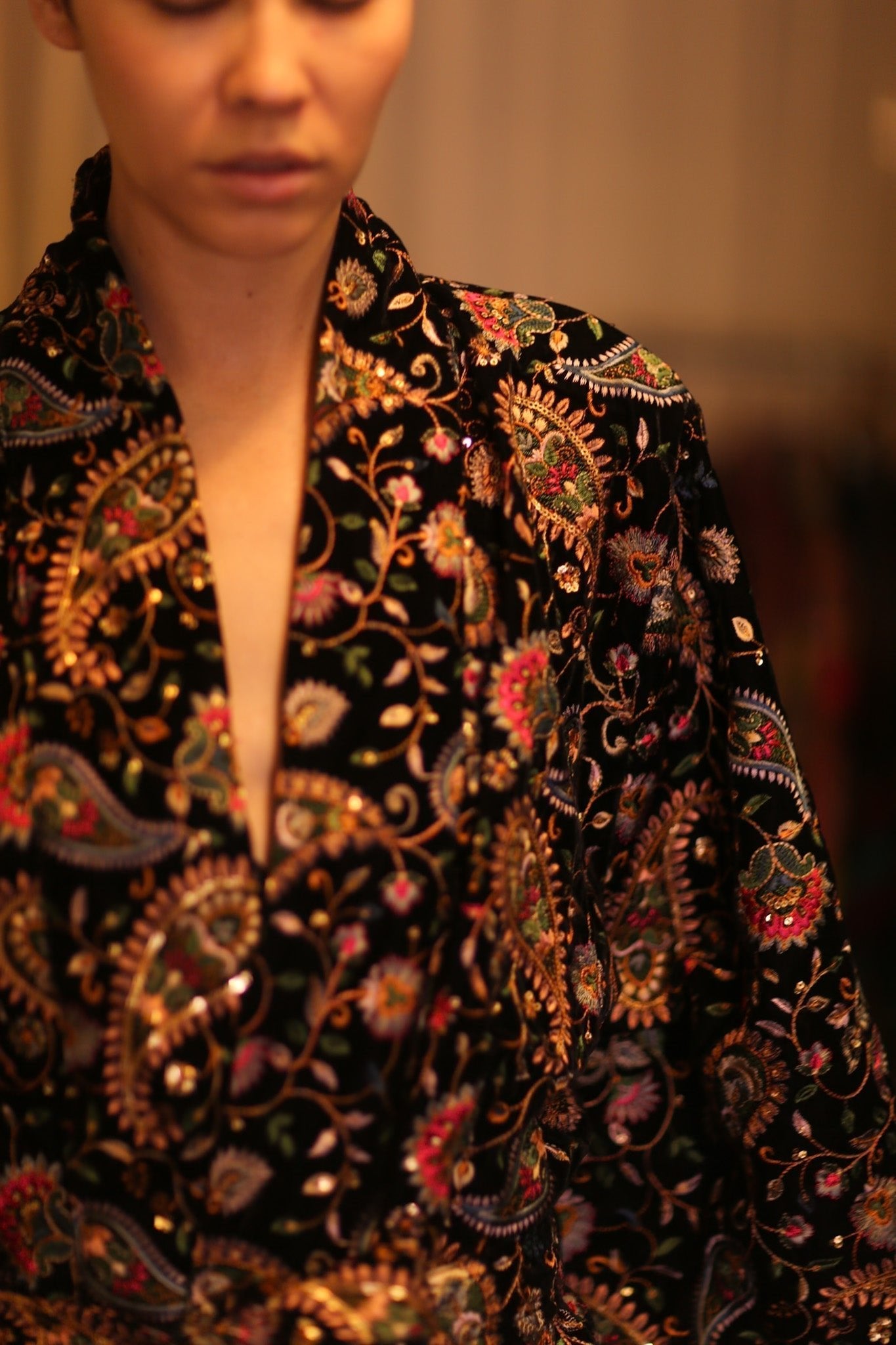 VELVET EMBROIDERED KIMONO SANNY - MOMO STUDIO BERLIN - Berlin Concept Store - sustainable & ethical fashion