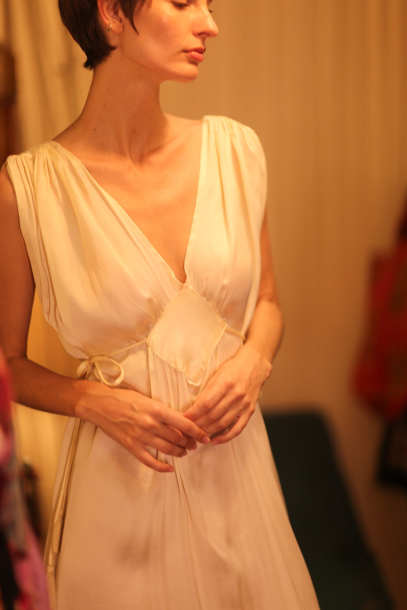 VICTORIA SILK DRESS CREAM - MOMO STUDIO BERLIN - Berlin Concept Store - sustainable & ethical fashion