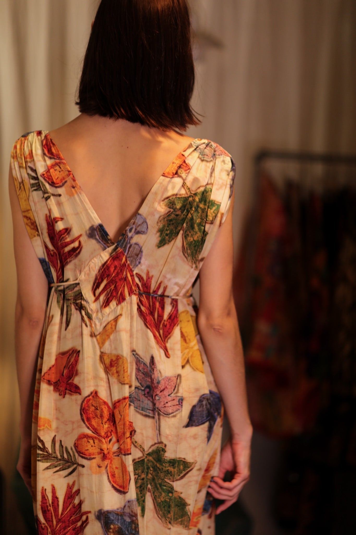 VICTORIA SILK DRESS PRESSED FLOWERS - MOMO STUDIO BERLIN - Berlin Concept Store - sustainable & ethical fashion