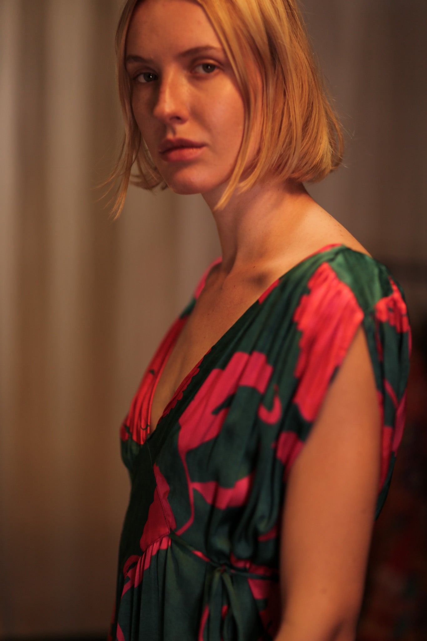 VICTORIA SILK DRESS VERMILION VINES - MOMO STUDIO BERLIN - Berlin Concept Store - sustainable & ethical fashion