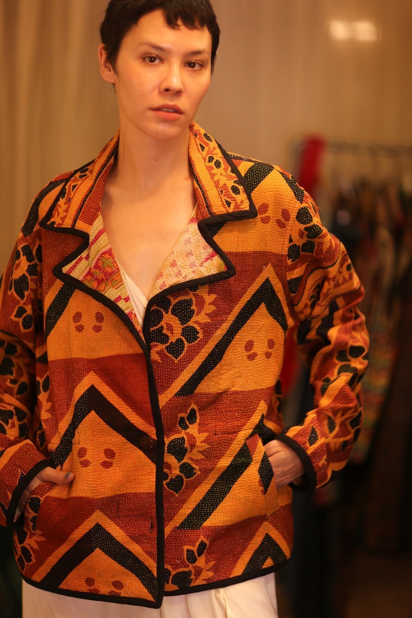 VINTAGE FABRIC KANTHA JACKET ZAM - MOMO STUDIO BERLIN - Berlin Concept Store - sustainable & ethical fashion