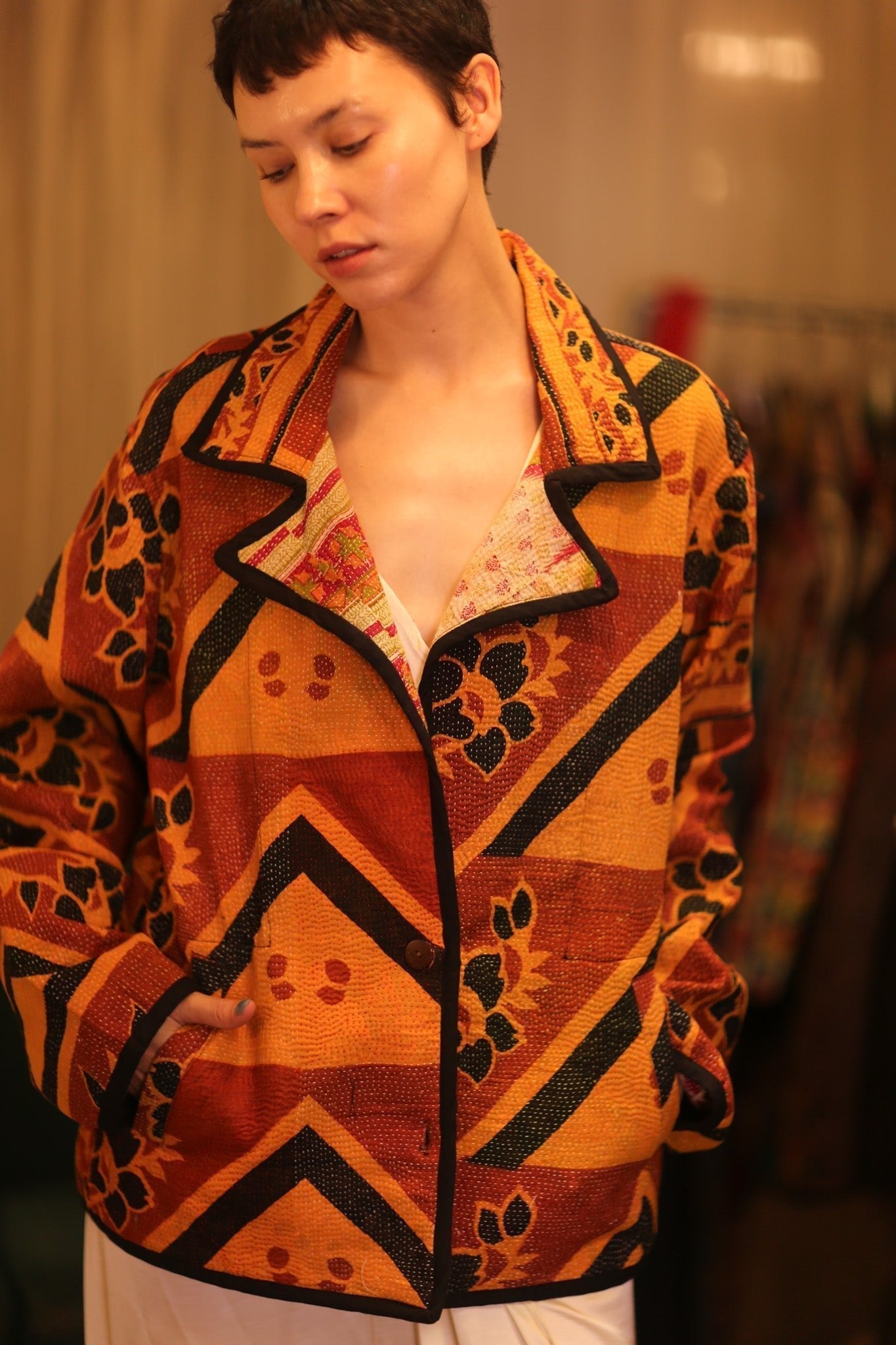 VINTAGE FABRIC KANTHA JACKET ZAM - MOMO STUDIO BERLIN - Berlin Concept Store - sustainable & ethical fashion