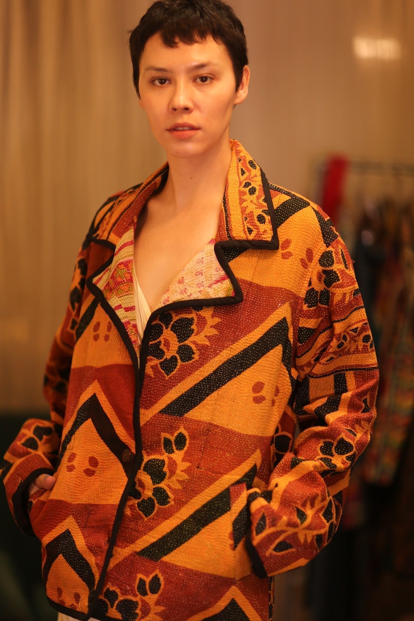 VINTAGE FABRIC KANTHA JACKET ZAM - MOMO STUDIO BERLIN - Berlin Concept Store - sustainable & ethical fashion