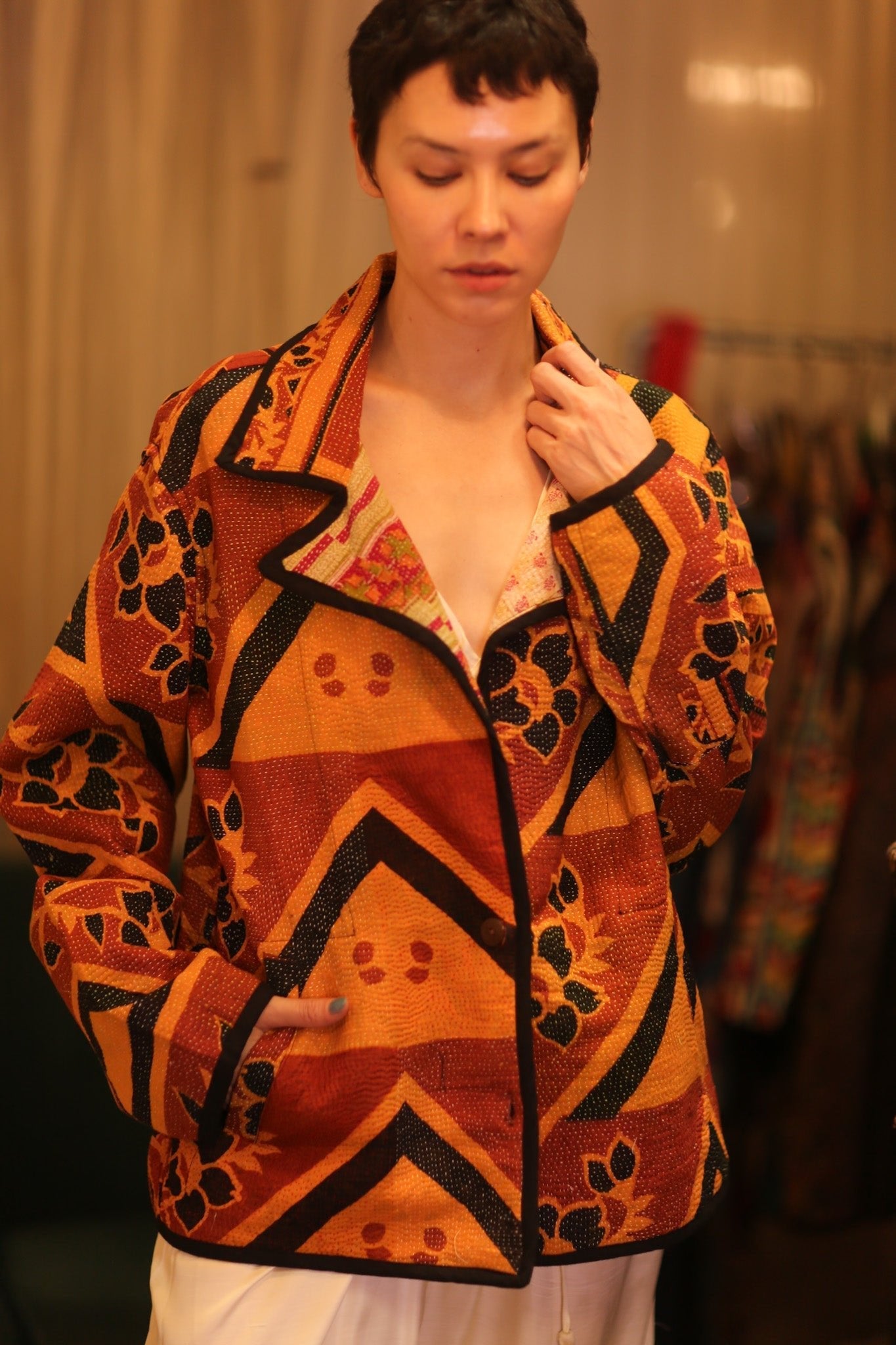 VINTAGE FABRIC KANTHA JACKET ZAM - MOMO STUDIO BERLIN - Berlin Concept Store - sustainable & ethical fashion