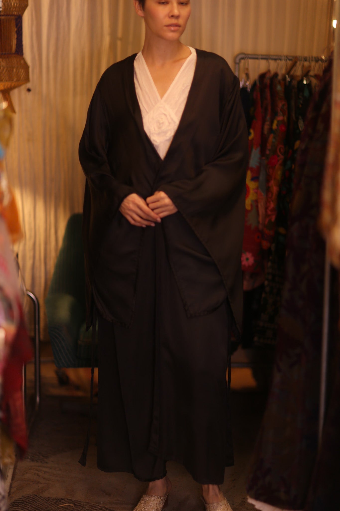 WING KIMONO PINA SOLID BLACK - MOMO STUDIO BERLIN - Berlin Concept Store - sustainable & ethical fashion