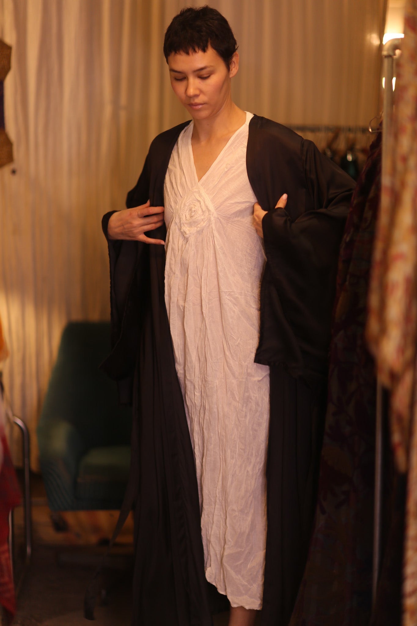 WING KIMONO PINA SOLID BLACK - MOMO STUDIO BERLIN - Berlin Concept Store - sustainable & ethical fashion