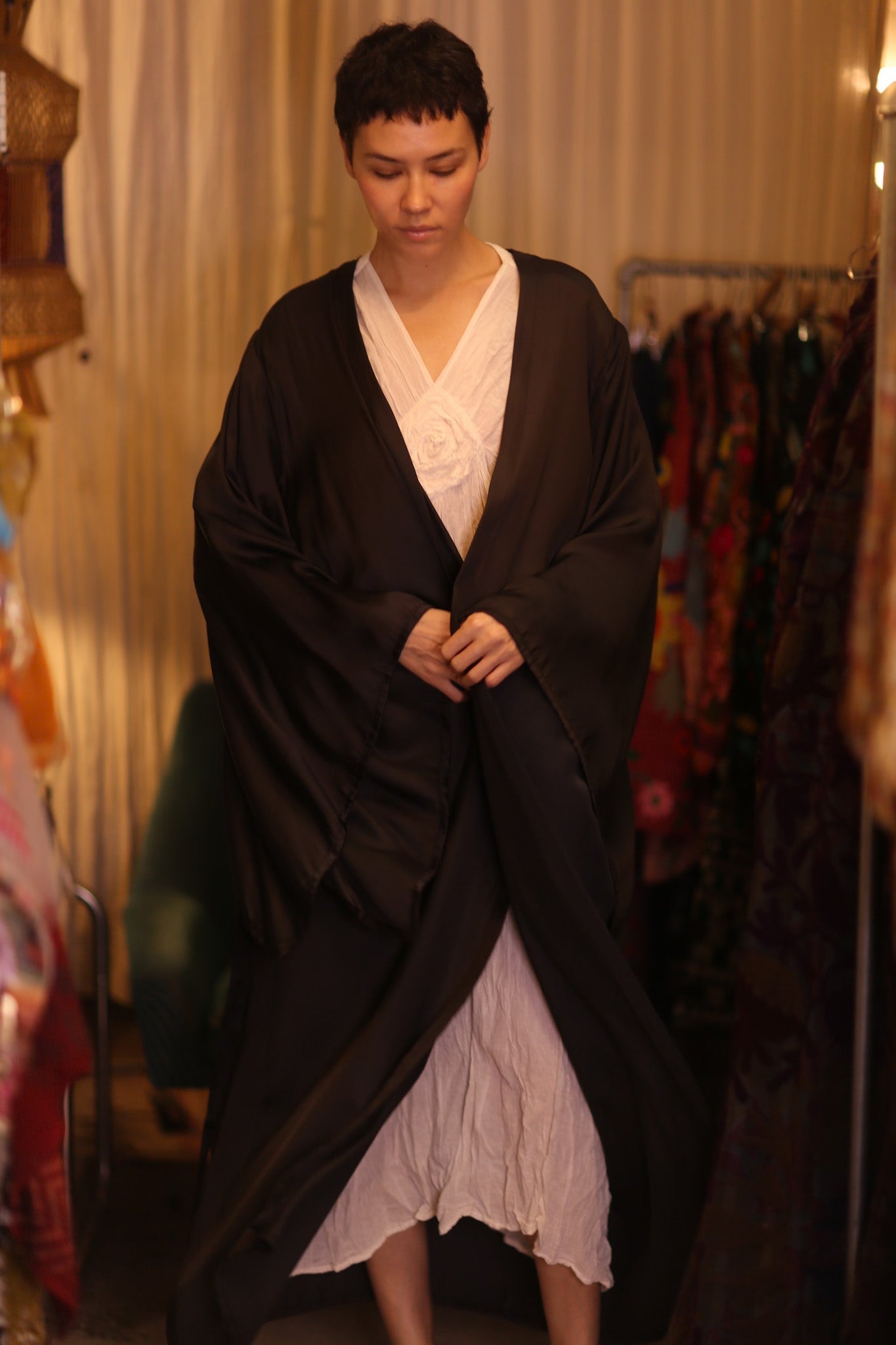 WING KIMONO PINA SOLID BLACK - MOMO STUDIO BERLIN - Berlin Concept Store - sustainable & ethical fashion