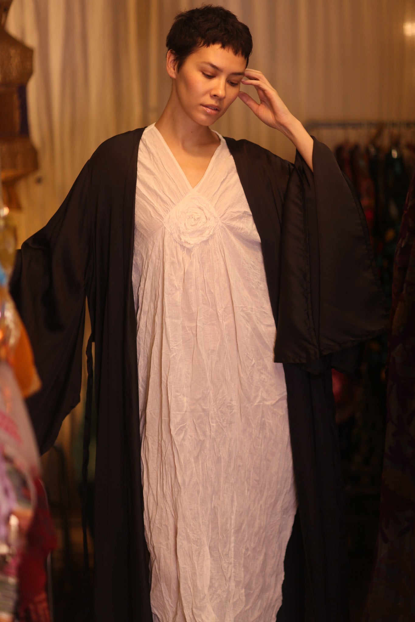 WING KIMONO PINA SOLID BLACK - MOMO STUDIO BERLIN - Berlin Concept Store - sustainable & ethical fashion