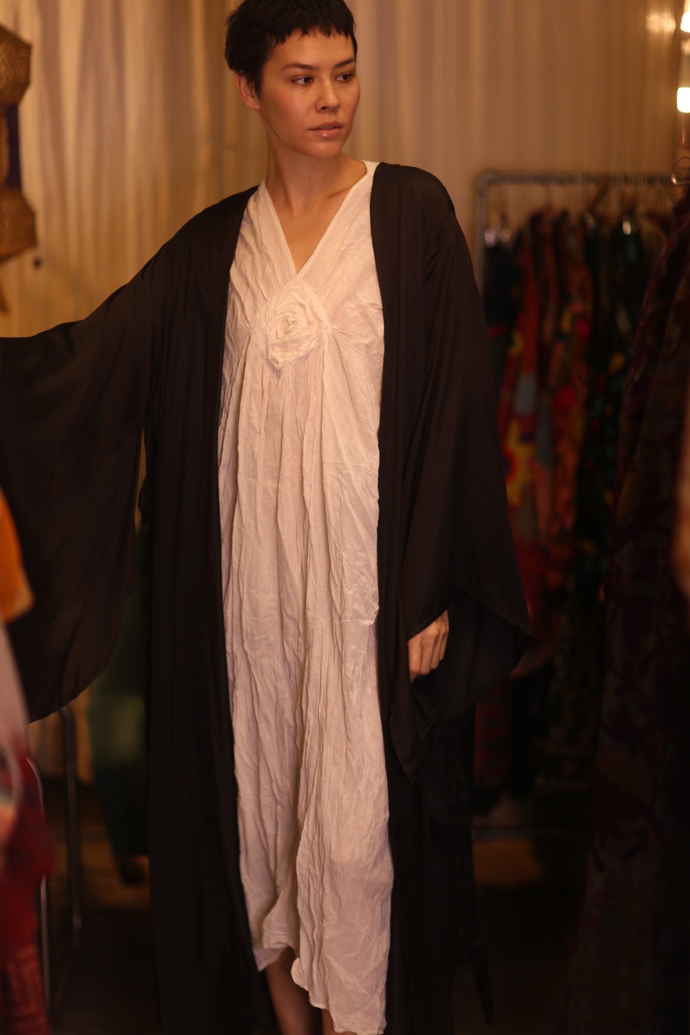 WING KIMONO PINA SOLID BLACK - MOMO STUDIO BERLIN - Berlin Concept Store - sustainable & ethical fashion