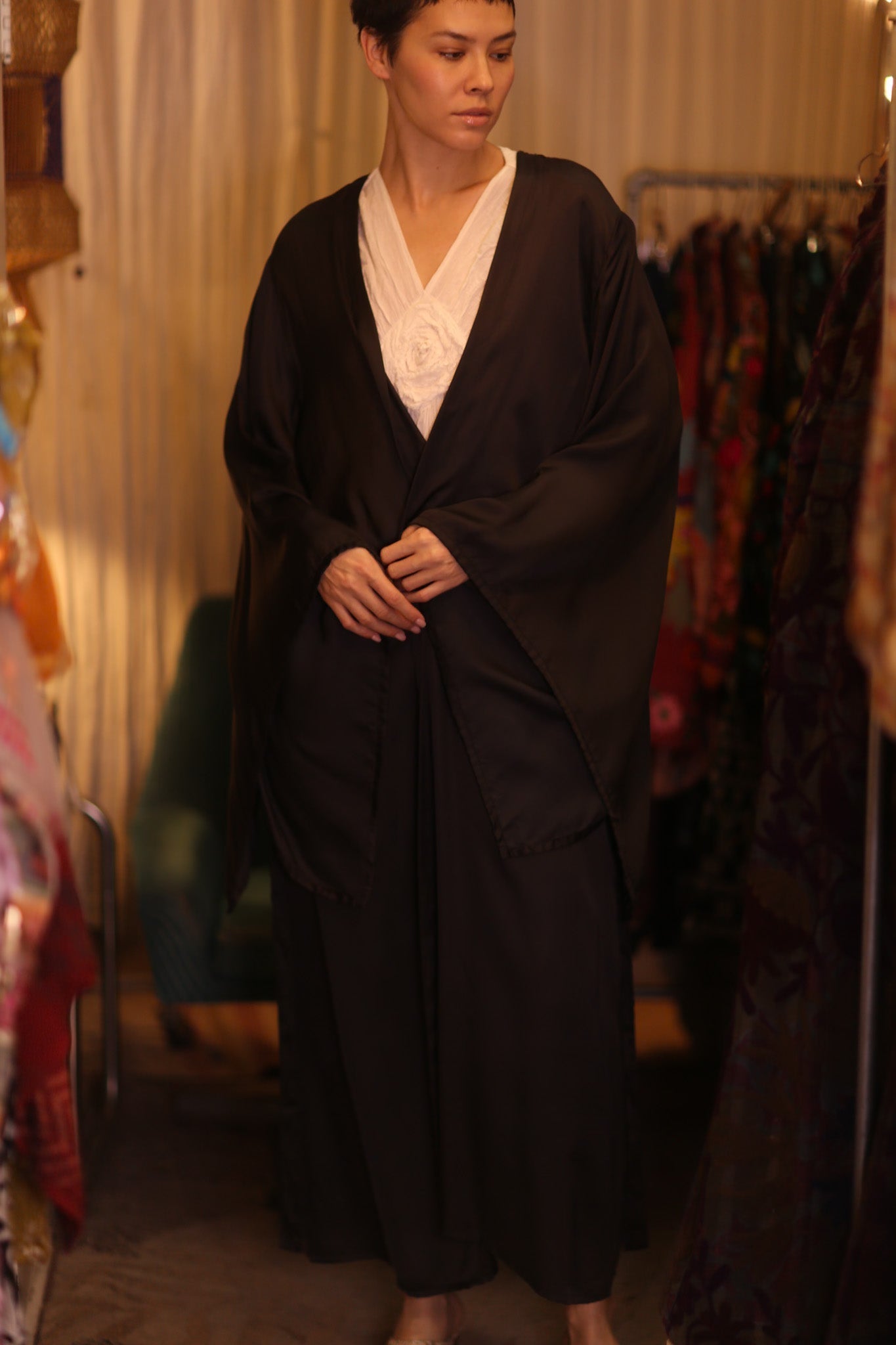 WING KIMONO PINA SOLID BLACK - MOMO STUDIO BERLIN - Berlin Concept Store - sustainable & ethical fashion