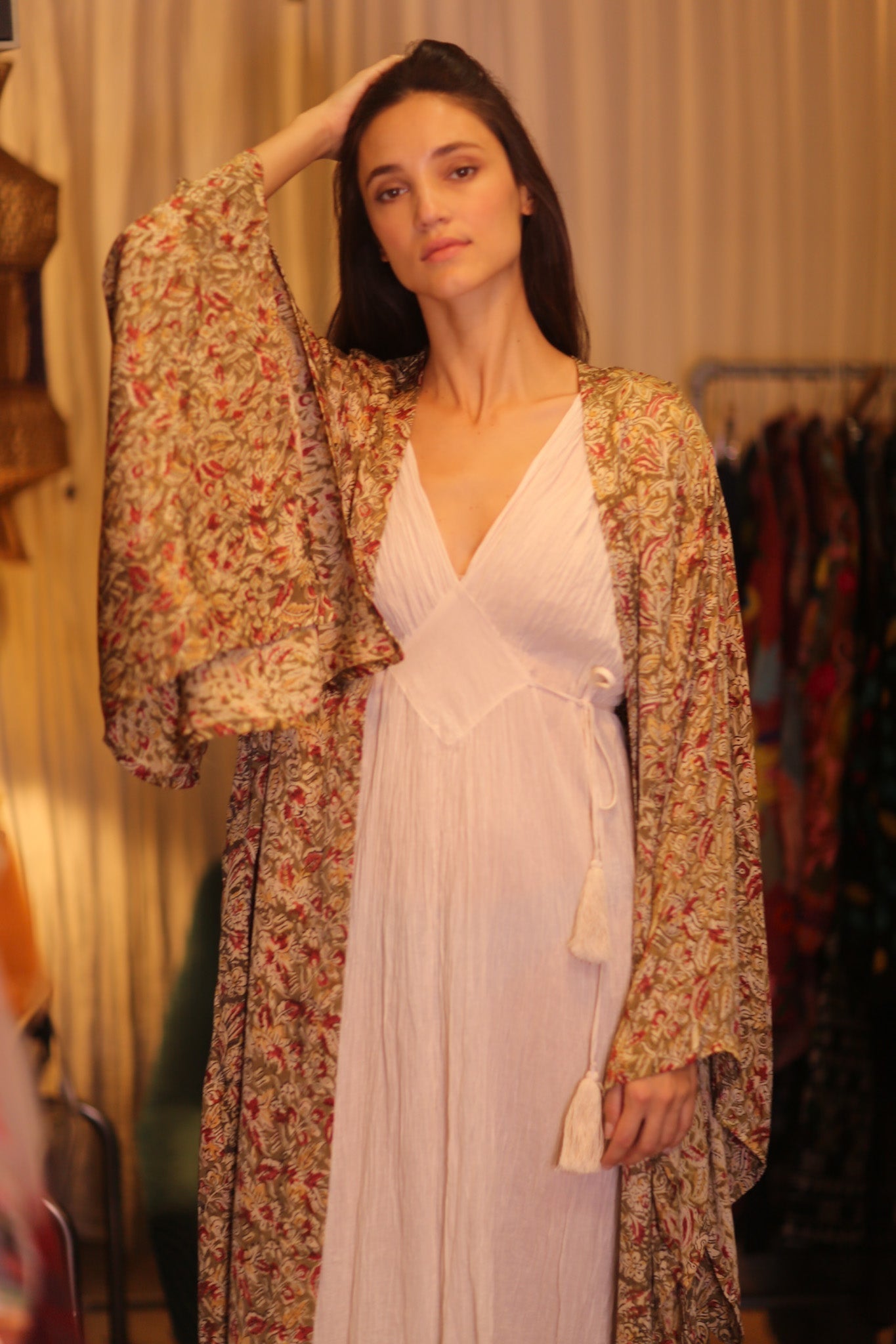 WING KIMONO PINA YELLOW CAMELLIA - MOMO STUDIO BERLIN - Berlin Concept Store - sustainable & ethical fashion