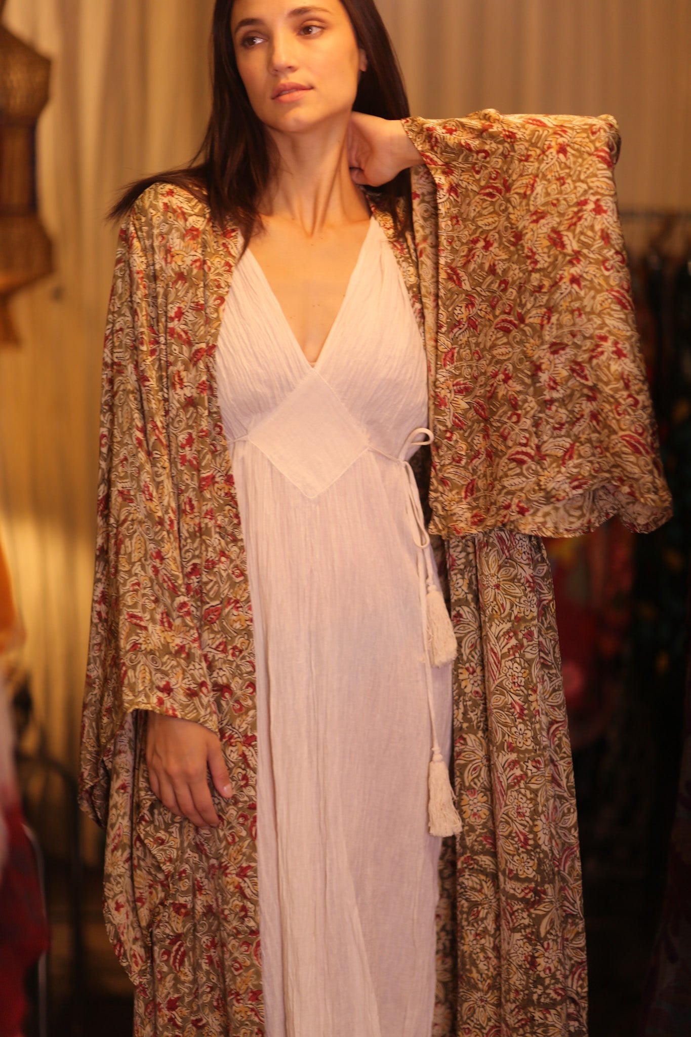 WING KIMONO PINA YELLOW CAMELLIA - MOMO STUDIO BERLIN - Berlin Concept Store - sustainable & ethical fashion