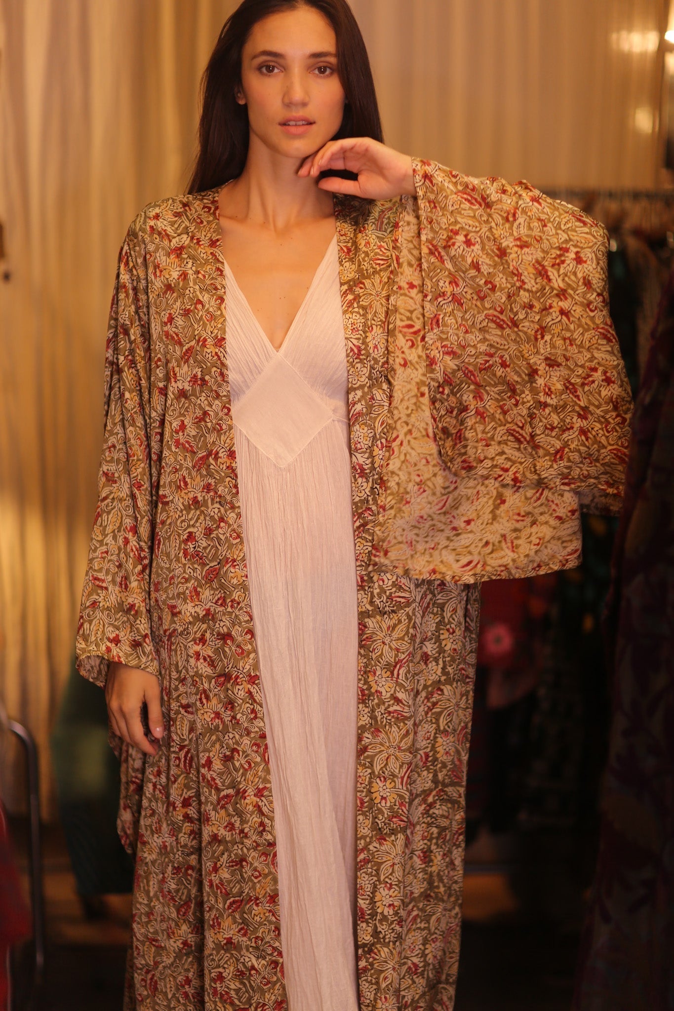 WING KIMONO PINA YELLOW CAMELLIA - MOMO STUDIO BERLIN - Berlin Concept Store - sustainable & ethical fashion